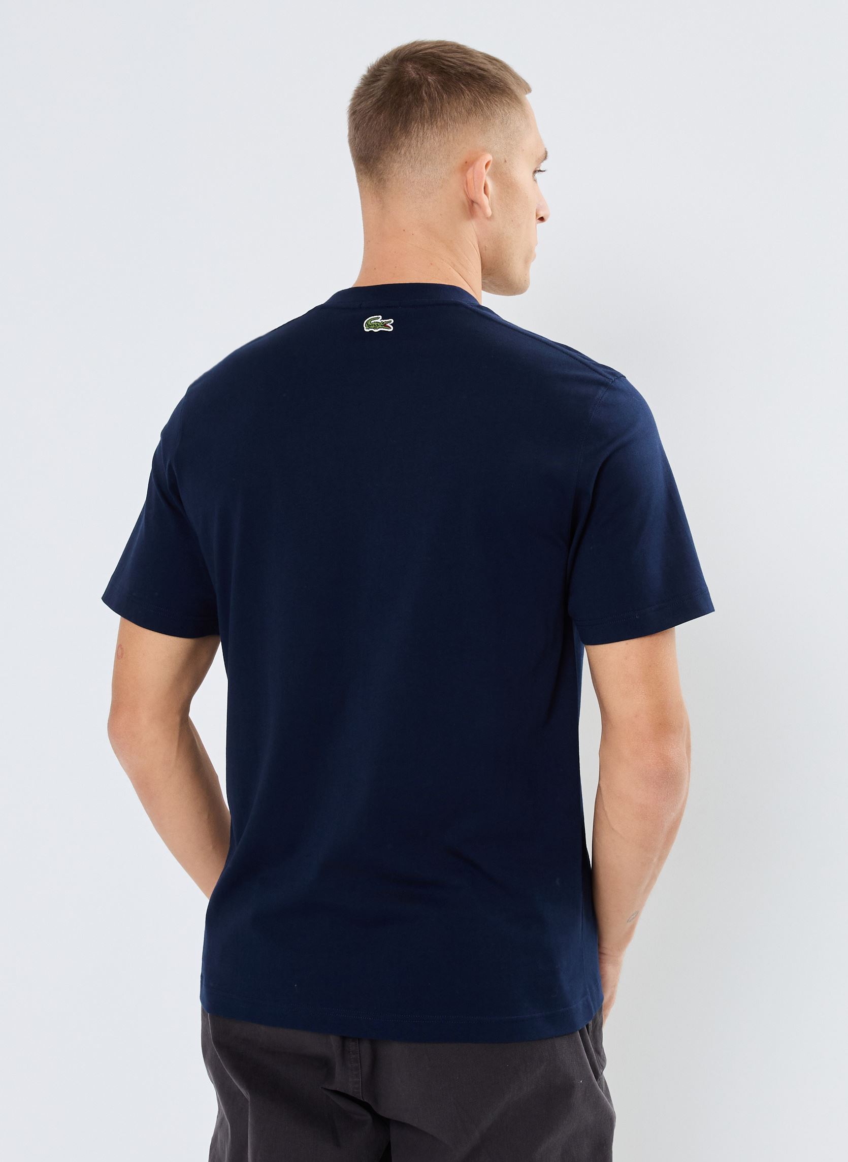 Tee-shirts manches courtes T-shirt classic fit jersey de coton homme bleu Lacoste Tee-shirts manches courtes T-shirt classic fit jersey de coton homme bleu MARINE