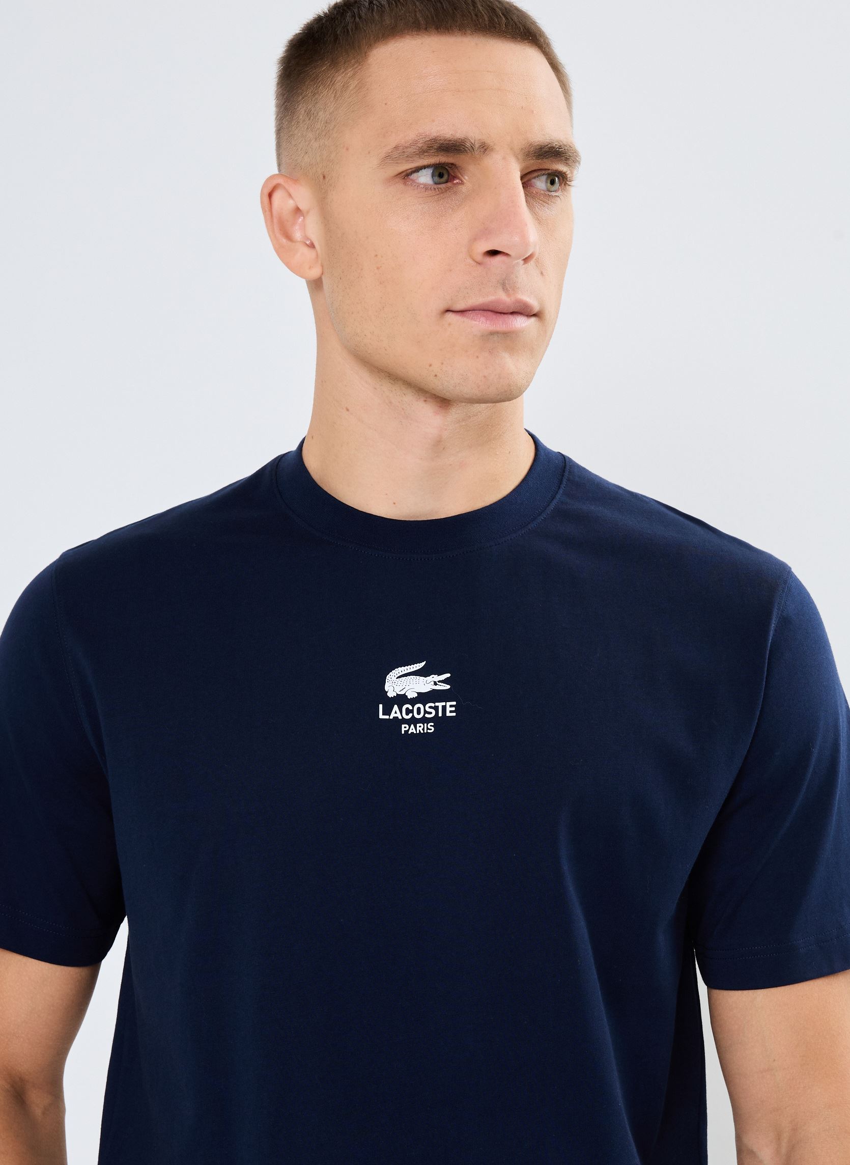Tee-shirts manches courtes T-shirt classic fit jersey de coton homme bleu Lacoste Tee-shirts manches courtes T-shirt classic fit jersey de coton homme bleu MARINE