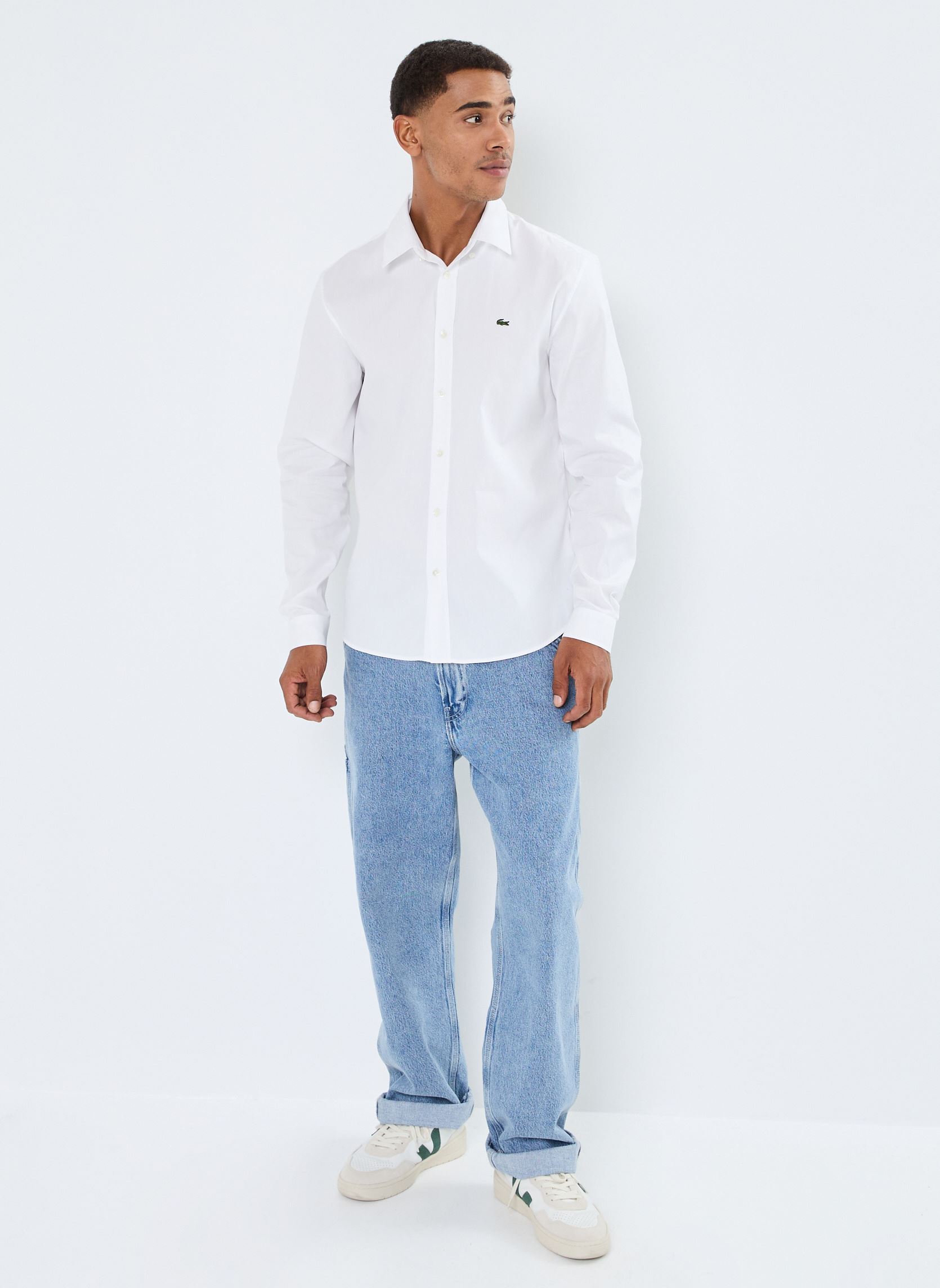 Hemden Chemise regular fit en coton herren weiß Lacoste Hemden Chemise regular fit en coton herren weiß BLANC