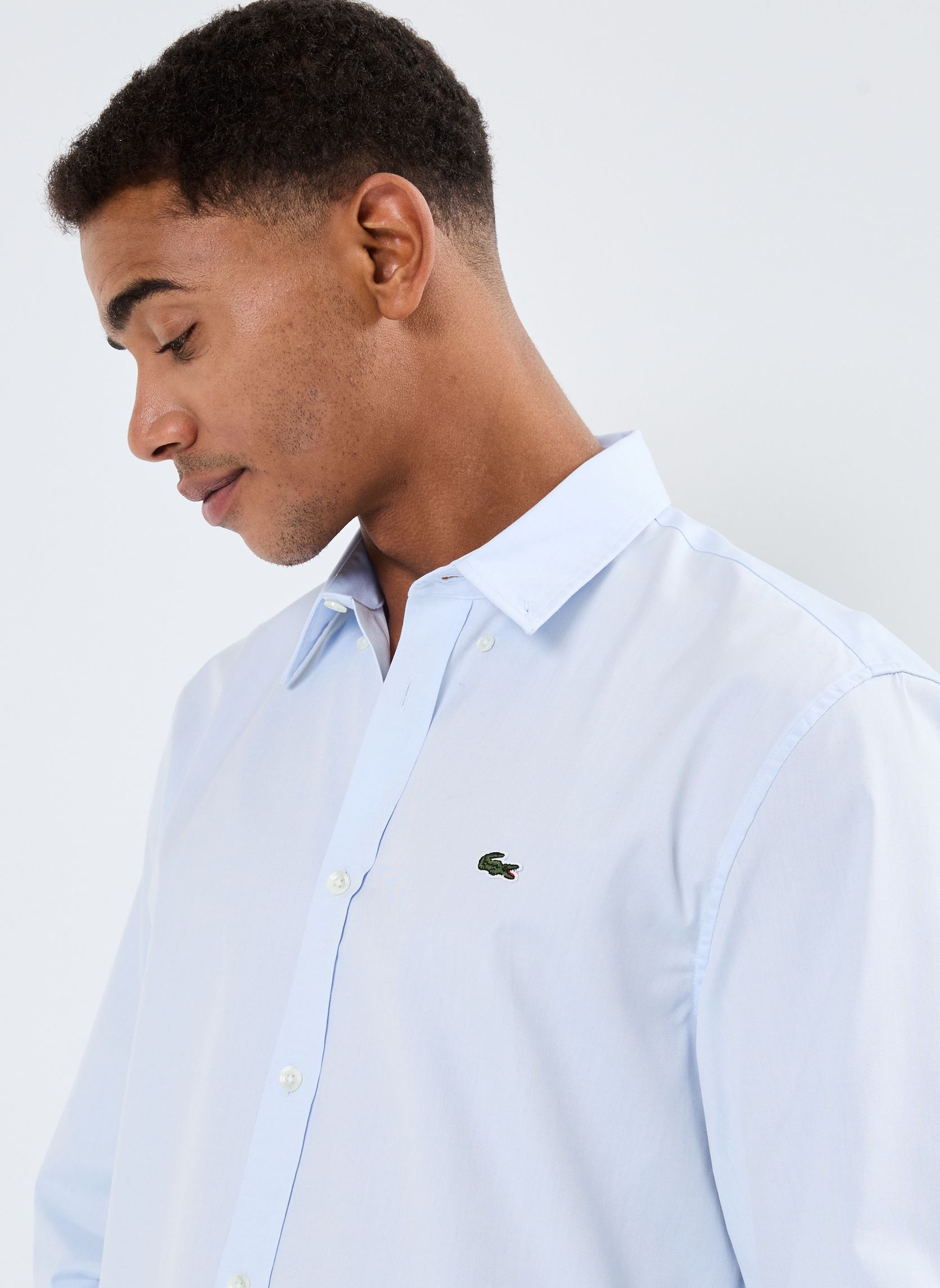 Chemises Chemise regular fit en coton homme bleu Lacoste Chemises Chemise regular fit en coton homme bleu PANORAMA