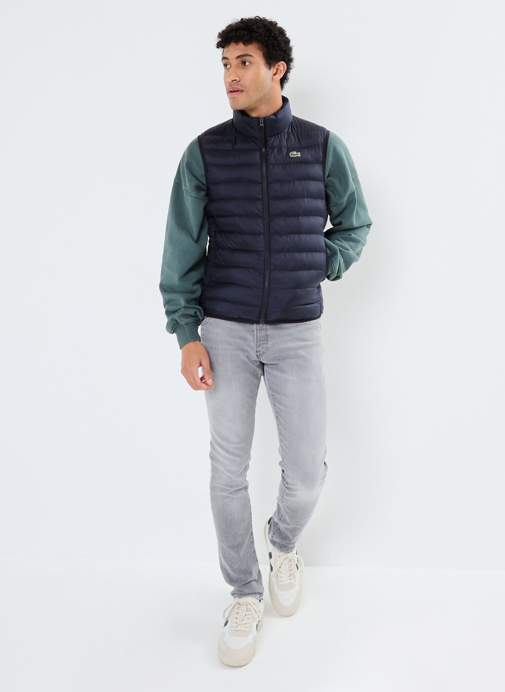 Daunenwesten Doudoune sans manche déperlante herren blau Lacoste Daunenwesten Doudoune sans manche déperlante herren blau ABIMES