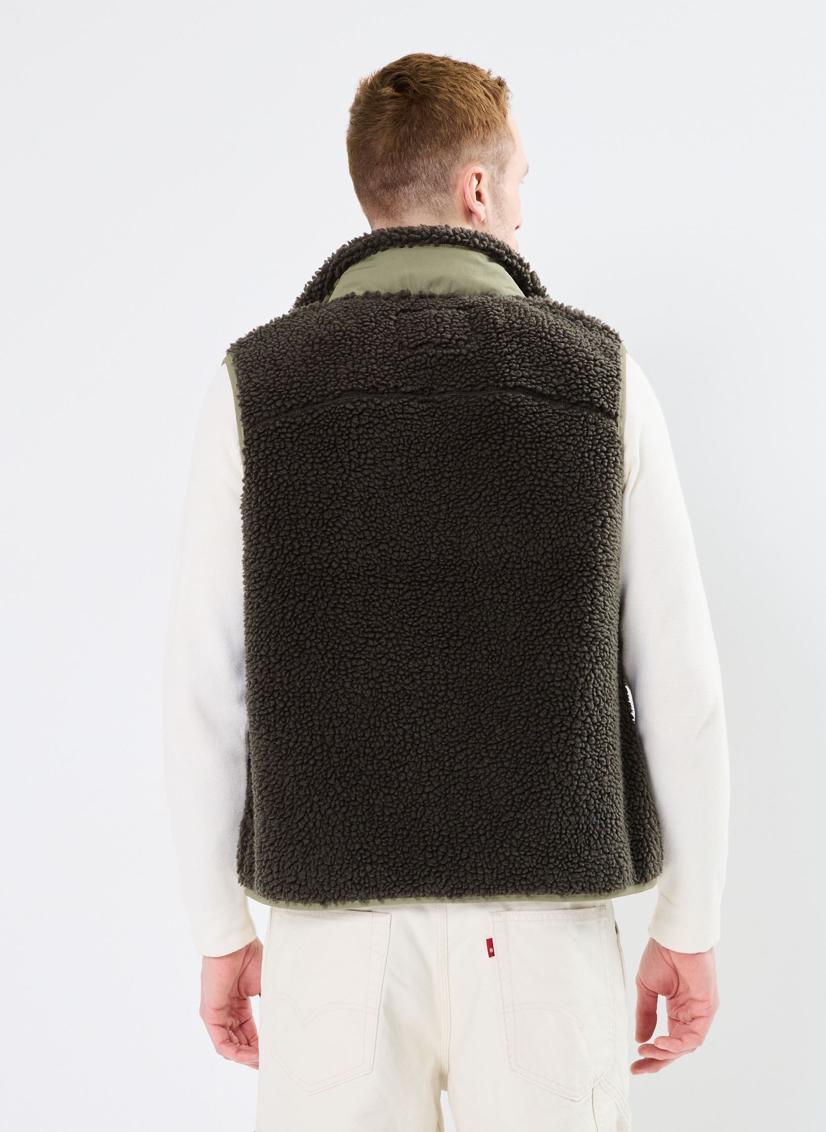 Jacken Veste sans manche zippée en polaire herren grün Lacoste Jacken Veste sans manche zippée en polaire herren grün AUBIER/KAKI