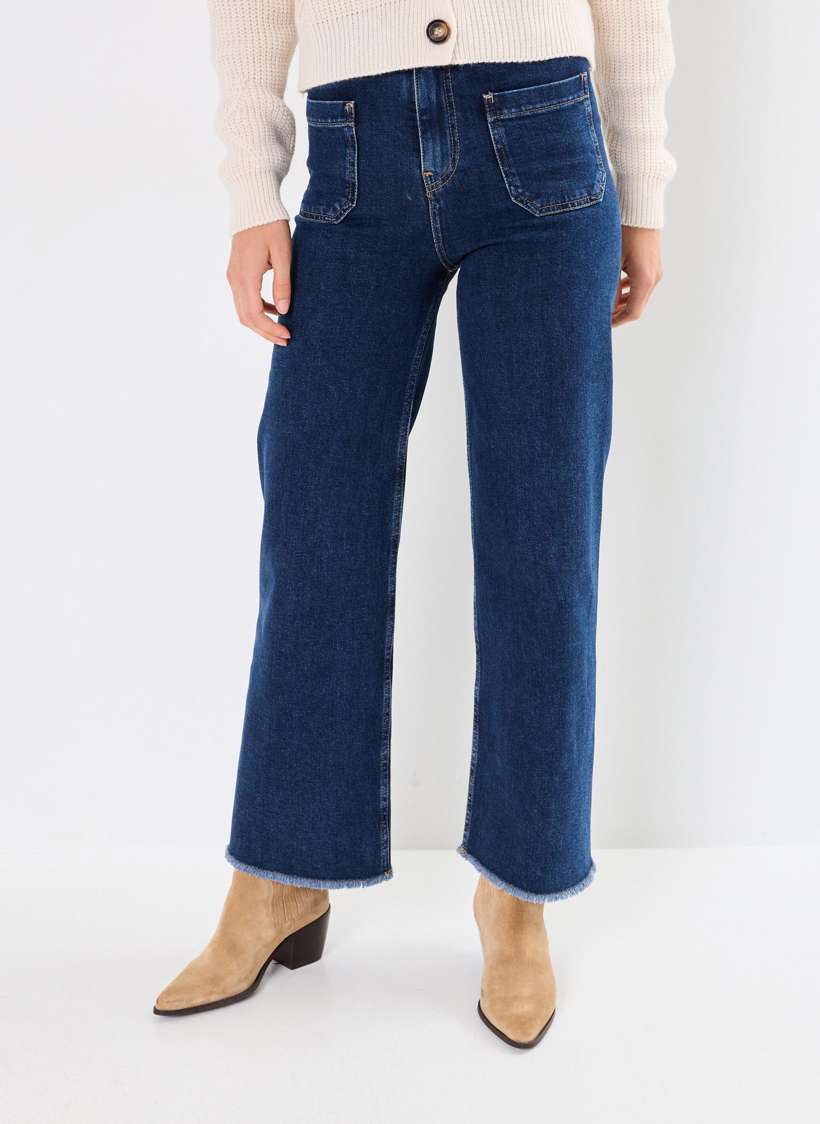 Jeans flare FG-JE-RENO-M femme bleu La Fée Maraboutée Jeans flare FG-JE-RENO-M femme bleu Medium