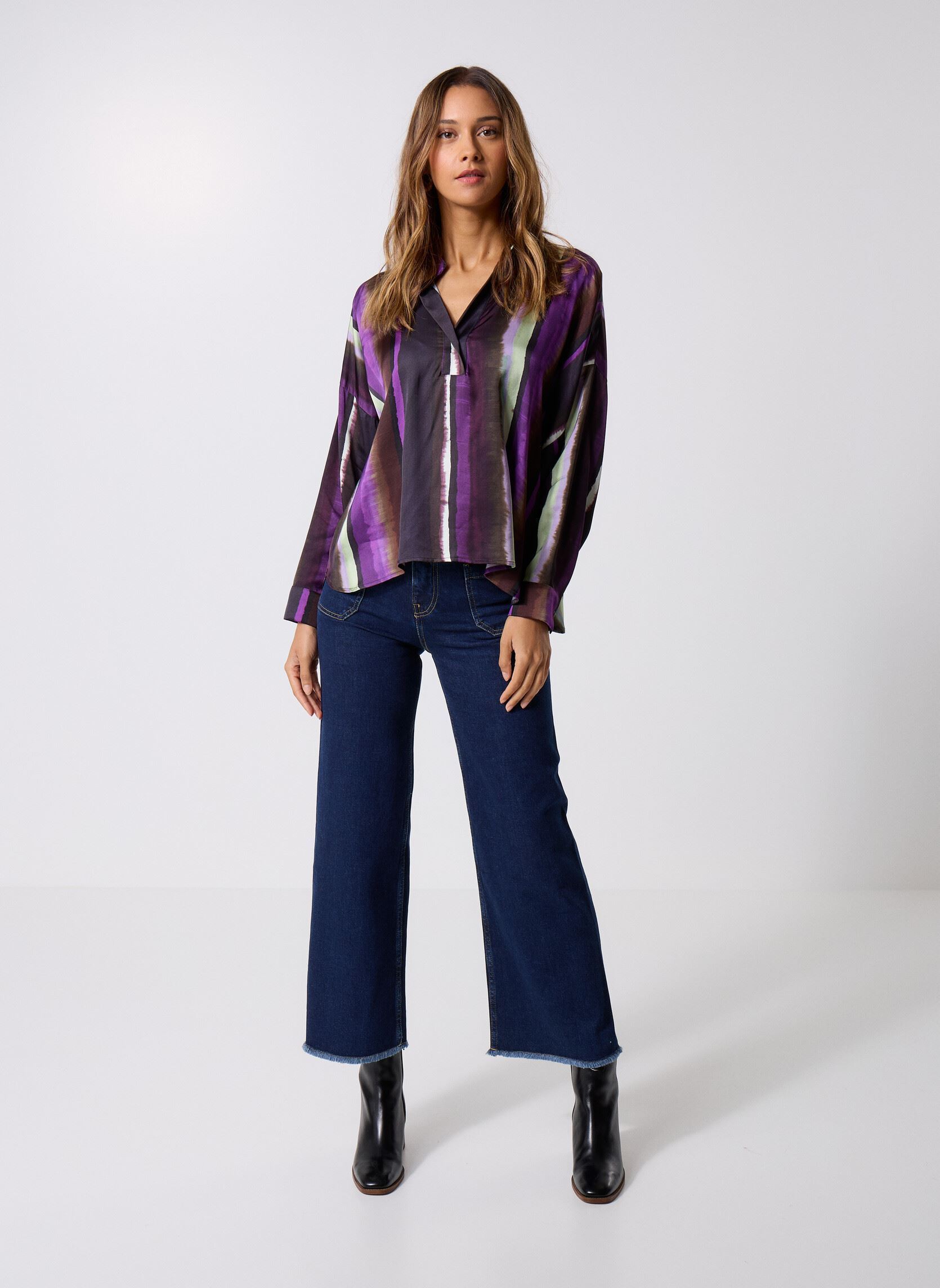 Flared jeans FG-JE-RENO-M dames blauw La Fée Maraboutée Flared jeans FG-JE-RENO-M dames blauw Brut