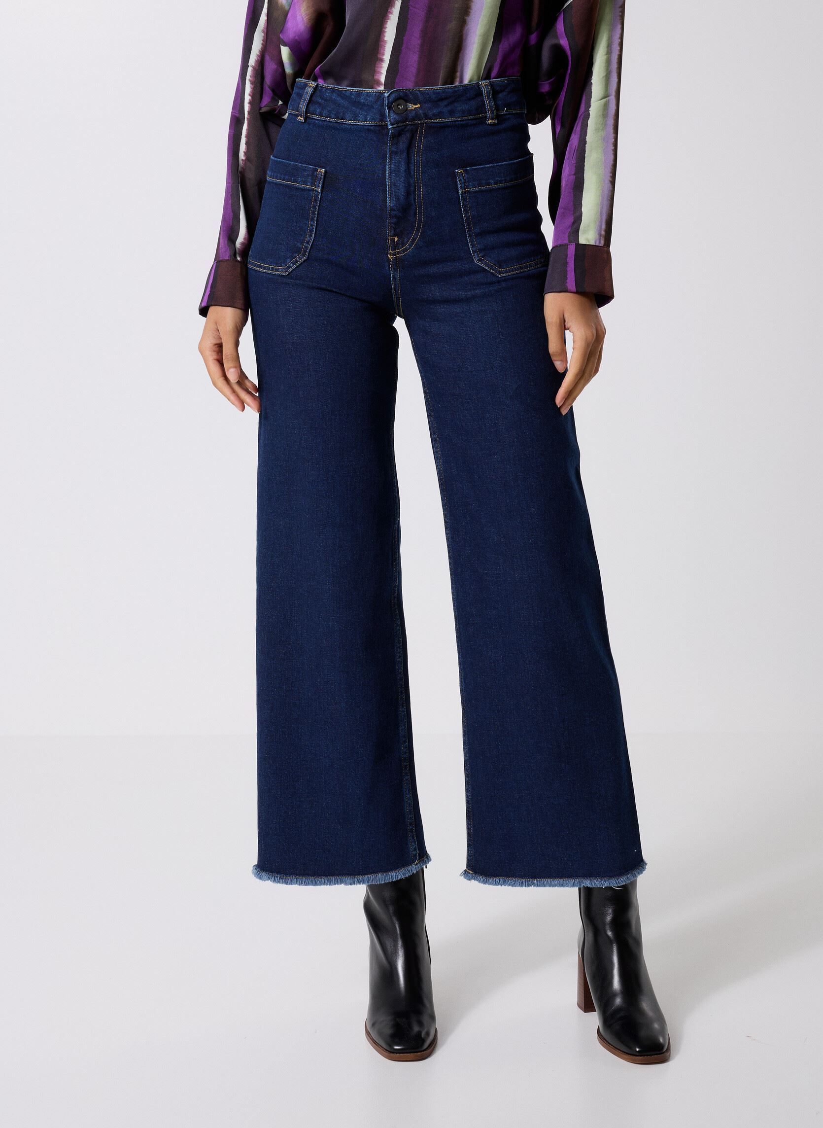 Flared jeans FG-JE-RENO-M dames blauw La Fée Maraboutée Flared jeans FG-JE-RENO-M dames blauw Brut