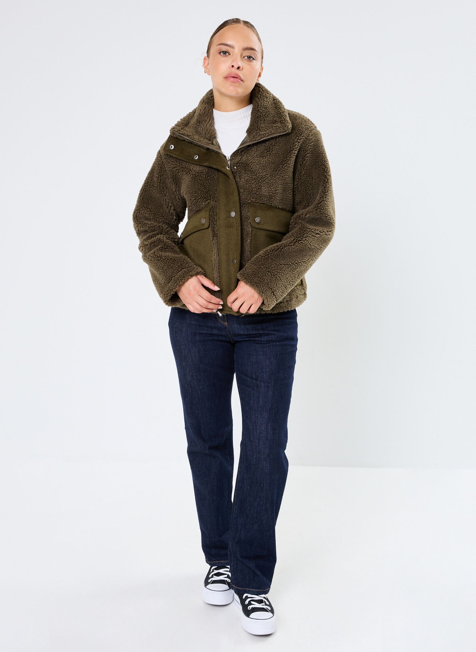 Vestes FI-GP-TRUNCH-T femme vert La Fée Maraboutée Vestes FI-GP-TRUNCH-T femme vert KAKI