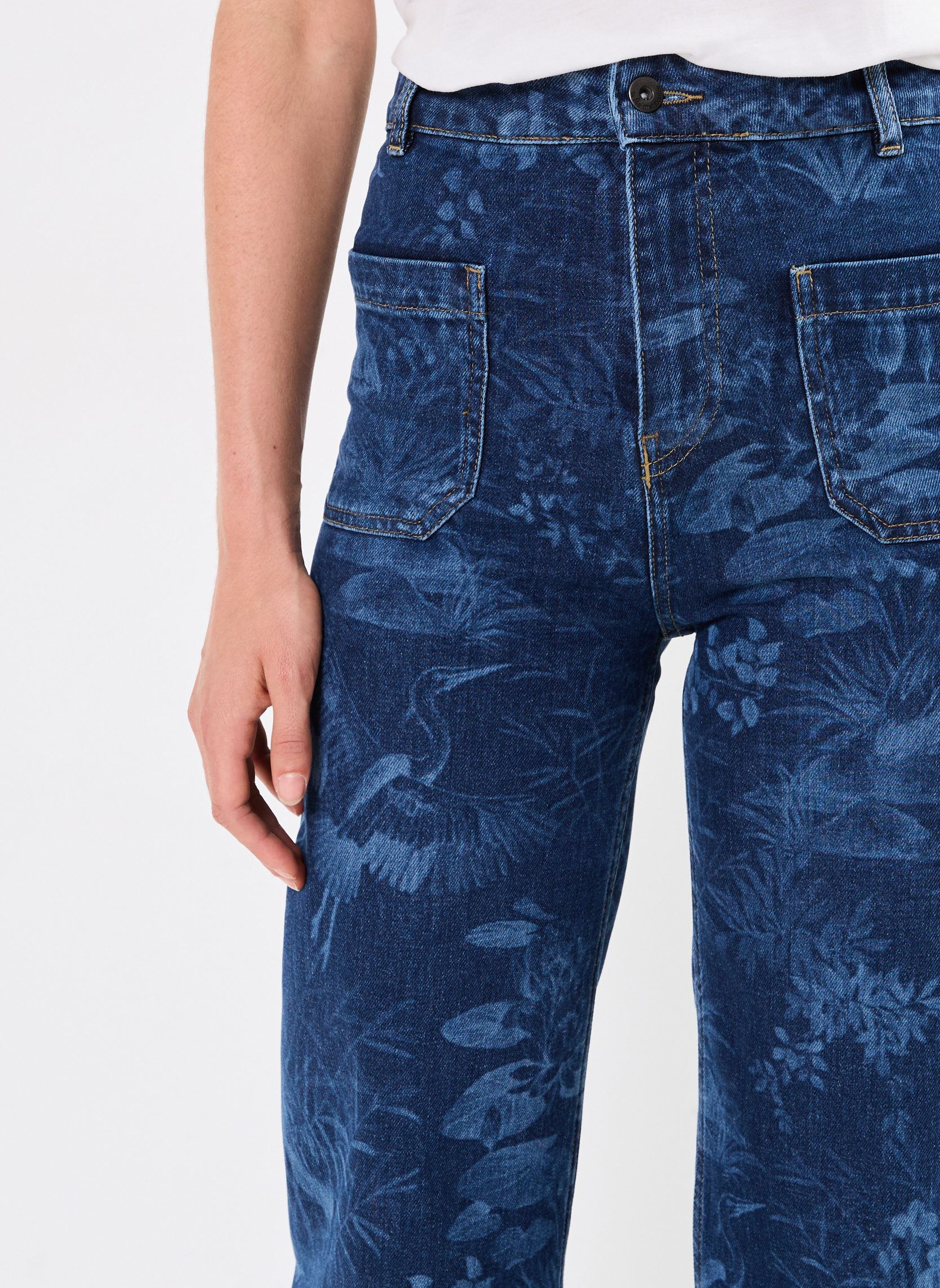 Wijde jeans / Flared Jeans FI-JE-RENO-W dames blauw La Fée Maraboutée Wijde jeans / Flared Jeans FI-JE-RENO-W dames blauw Medium