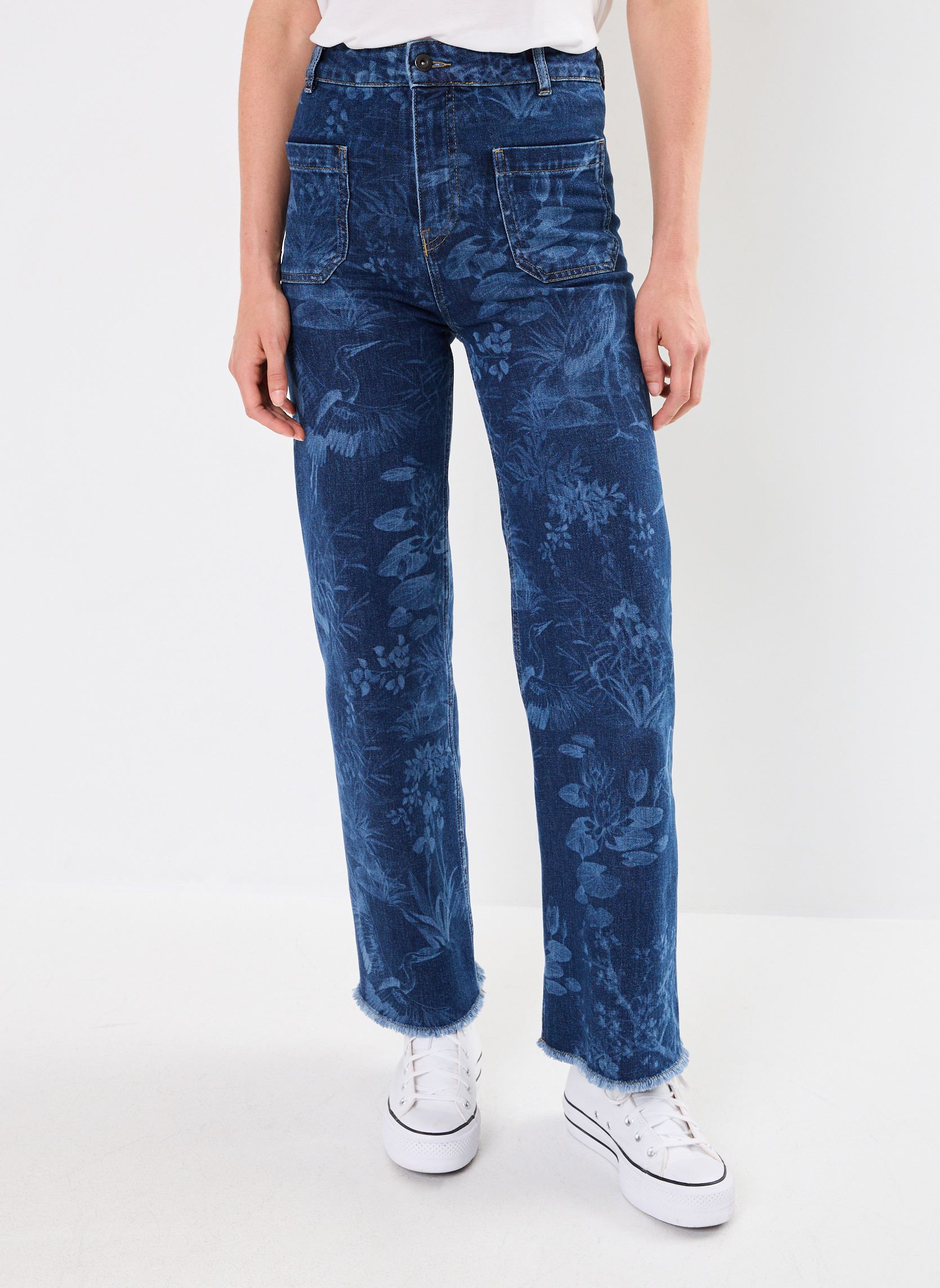 Wijde jeans / Flared Jeans FI-JE-RENO-W dames blauw La Fée Maraboutée Wijde jeans / Flared Jeans FI-JE-RENO-W dames blauw Medium