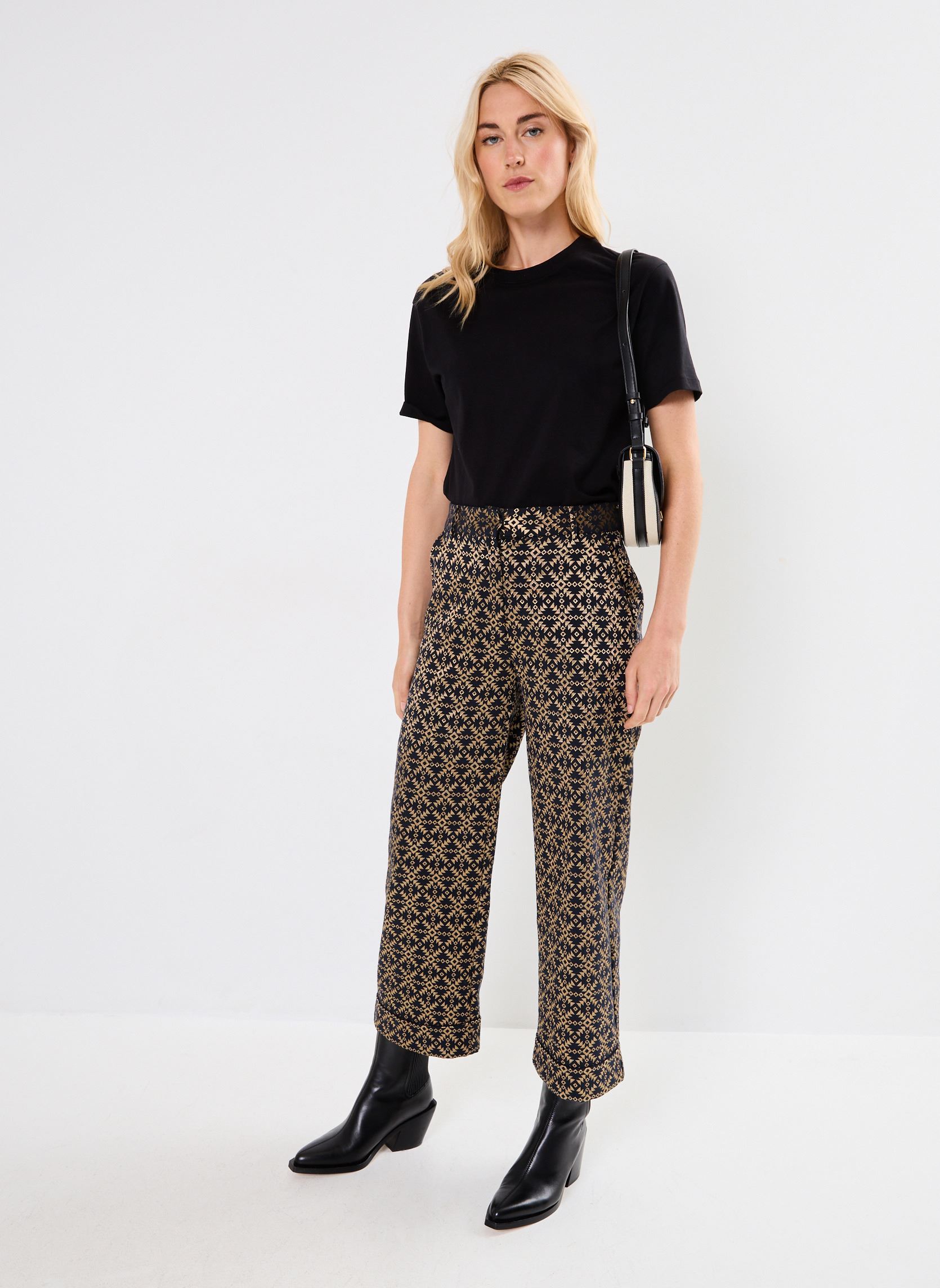 Weite Hosen FI-PA-RONAC-A damen schwarz La Fée Maraboutée Weite Hosen FI-PA-RONAC-A damen schwarz Noir/or