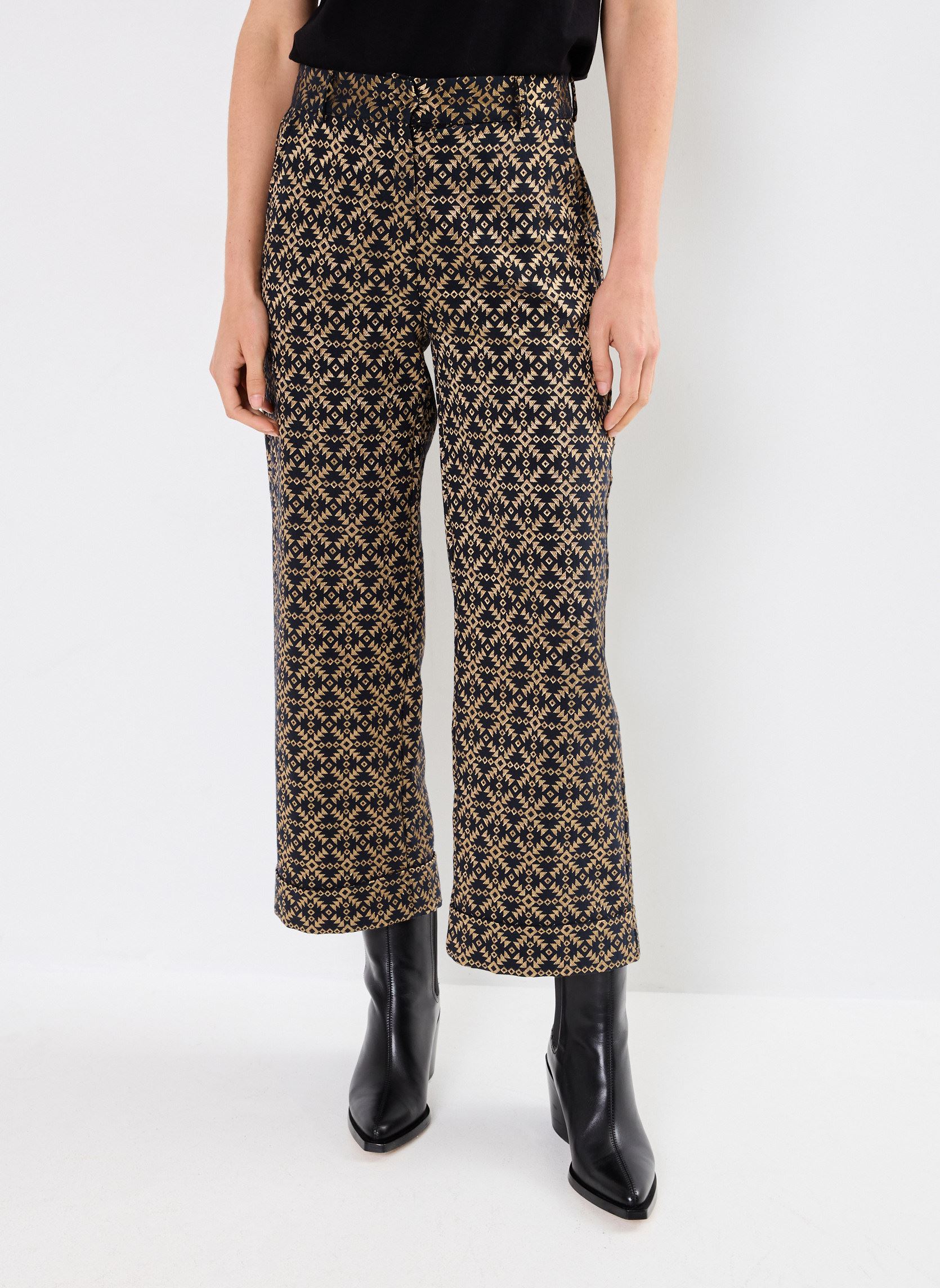 Weite Hosen FI-PA-RONAC-A damen schwarz La Fée Maraboutée Weite Hosen FI-PA-RONAC-A damen schwarz Noir/or