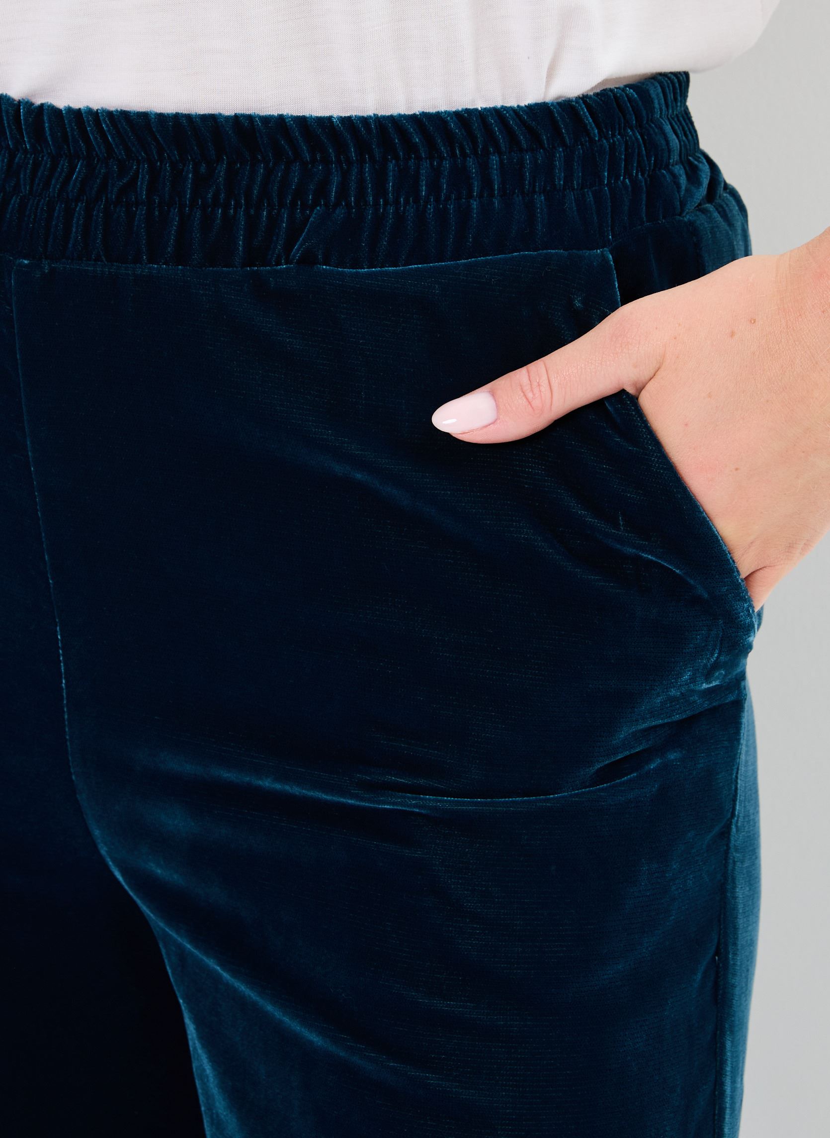 Pantalons larges FI-PA-ZACOA-P femme bleu La Fée Maraboutée Pantalons larges FI-PA-ZACOA-P femme bleu PETROLE