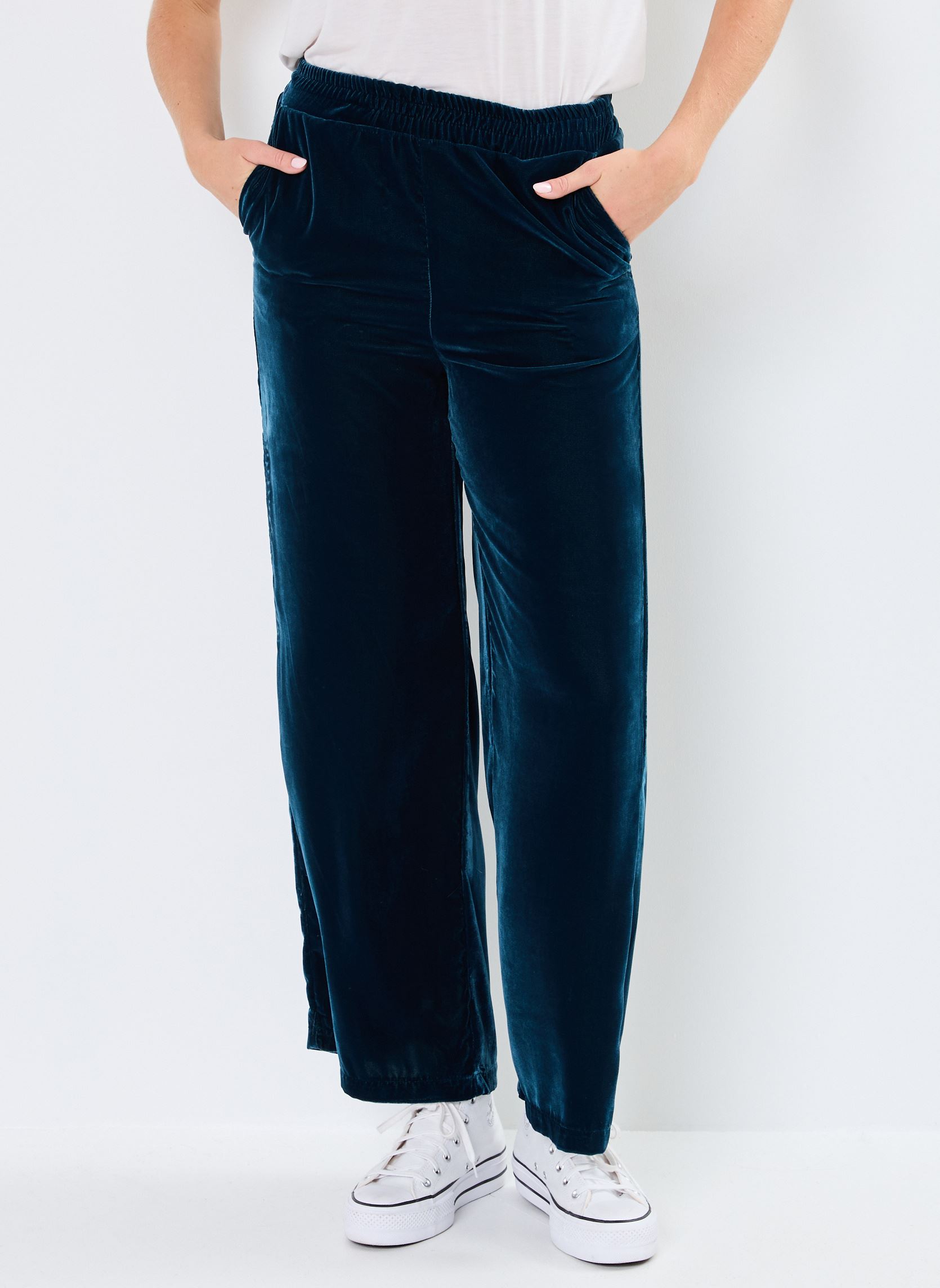 Pantalons larges FI-PA-ZACOA-P femme bleu La Fée Maraboutée Pantalons larges FI-PA-ZACOA-P femme bleu PETROLE