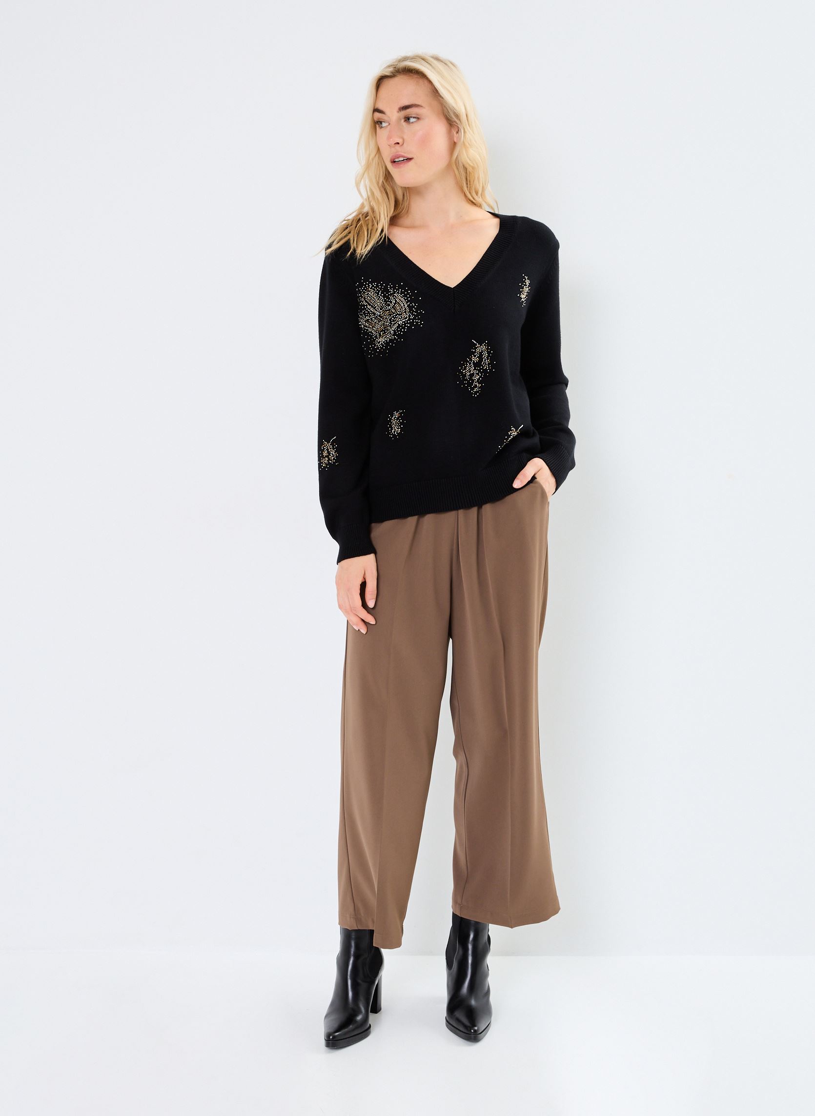 Jerseys FI-PU-ZAZI mujer negro La Fée Maraboutée Jerseys FI-PU-ZAZI mujer negro NOIR