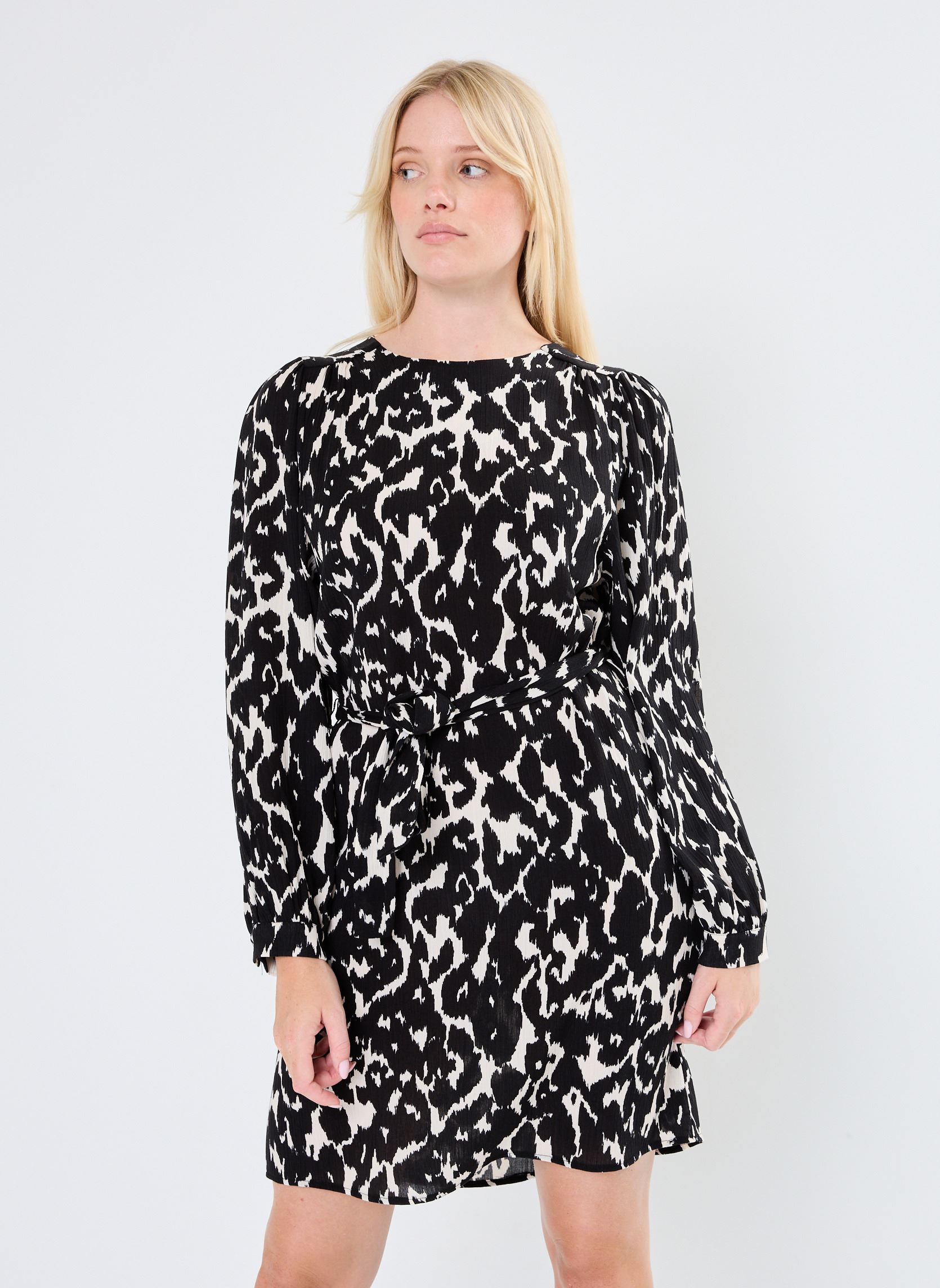 Robes FI-RO-ZINC-W femme noir La Fée Maraboutée Robes FI-RO-ZINC-W femme noir ECRU/NOIR