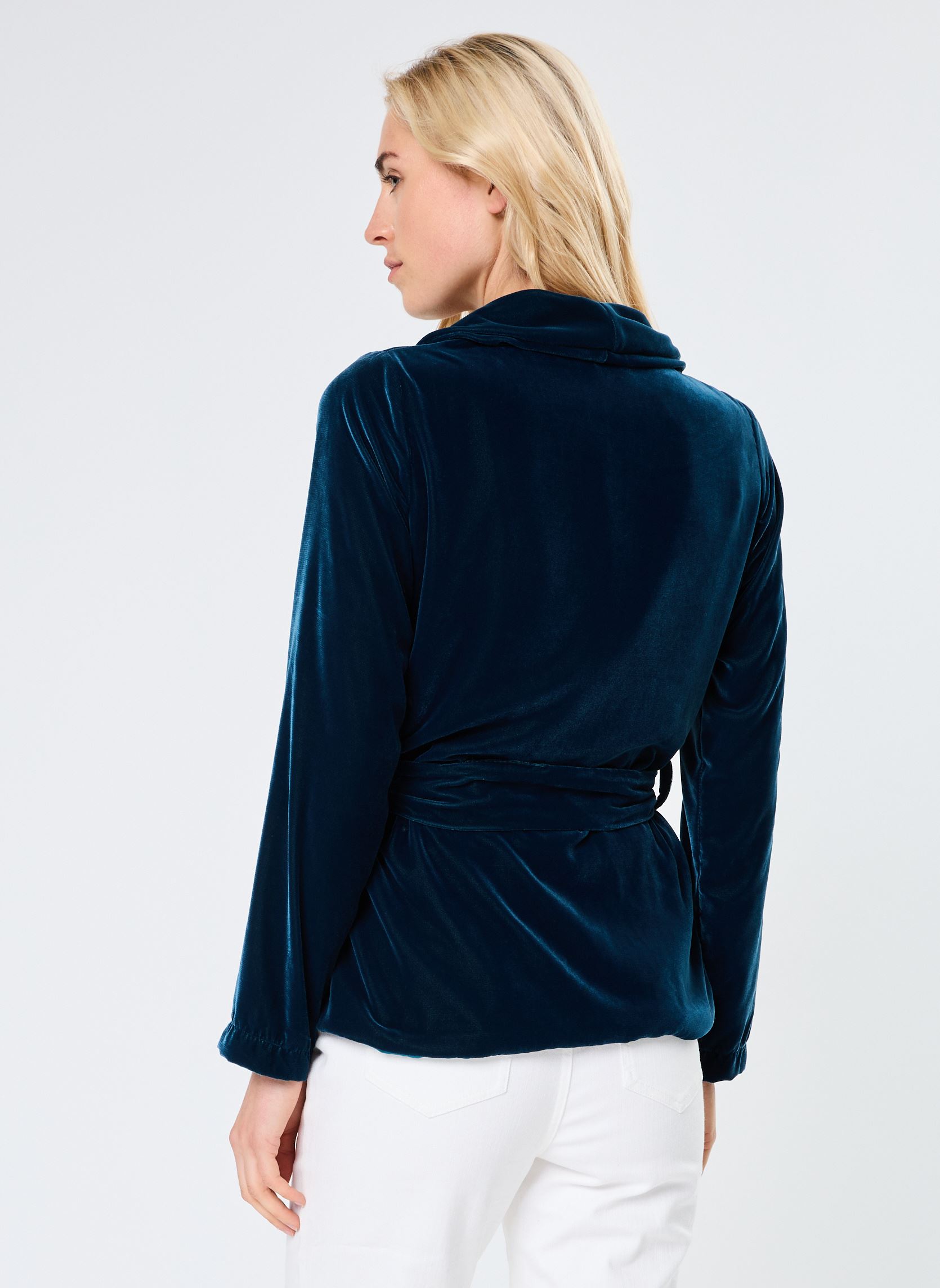 Blazer FI-VE-ZIZAMA-P damen blau La Fée Maraboutée Blazer FI-VE-ZIZAMA-P damen blau PETROLE
