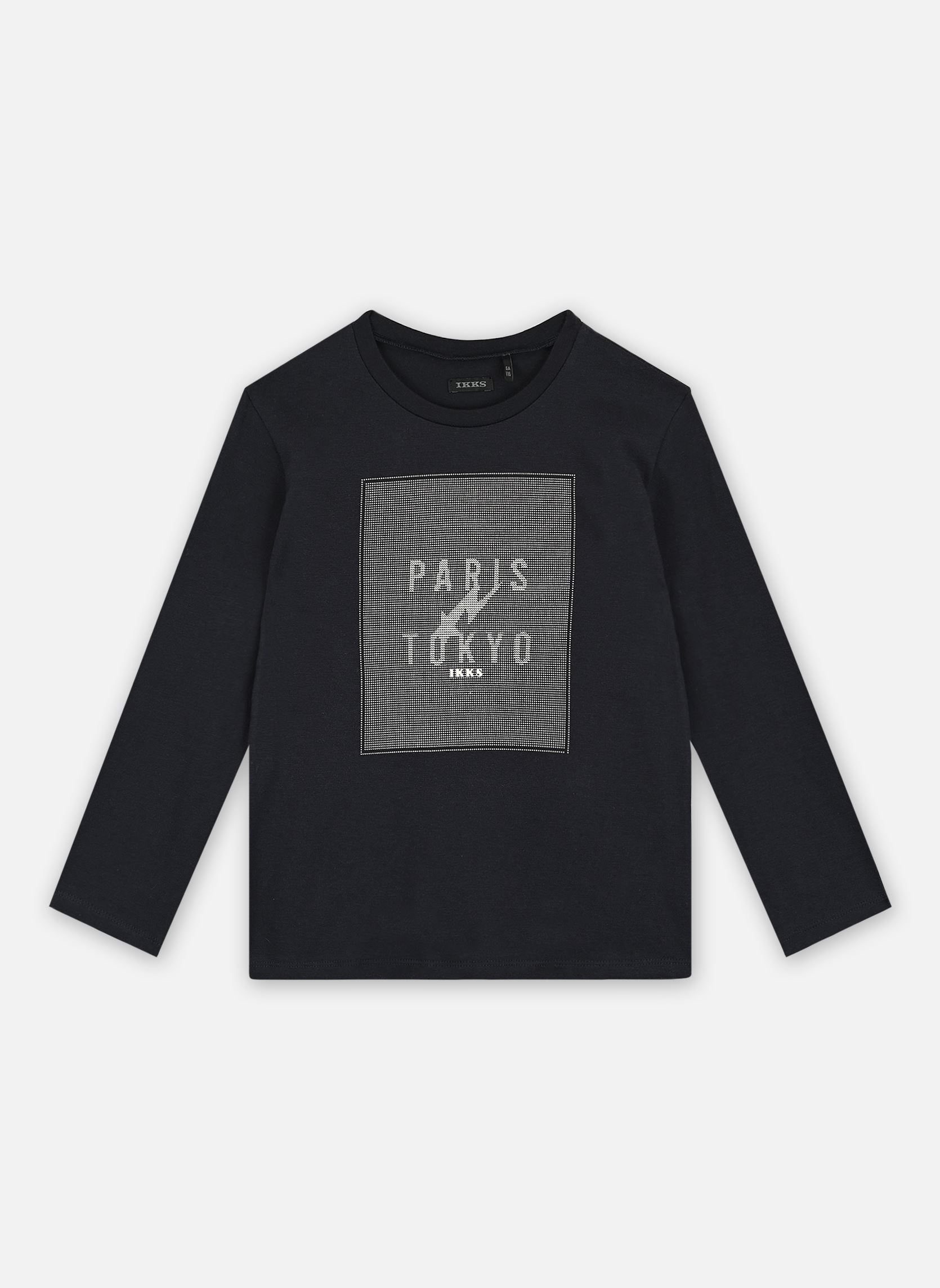 Tee-shirts manches longues XZ10023 garçon bleu IKKS JUNIOR Tee-shirts manches longues XZ10023 garçon bleu 49-NAVY FONCÉ