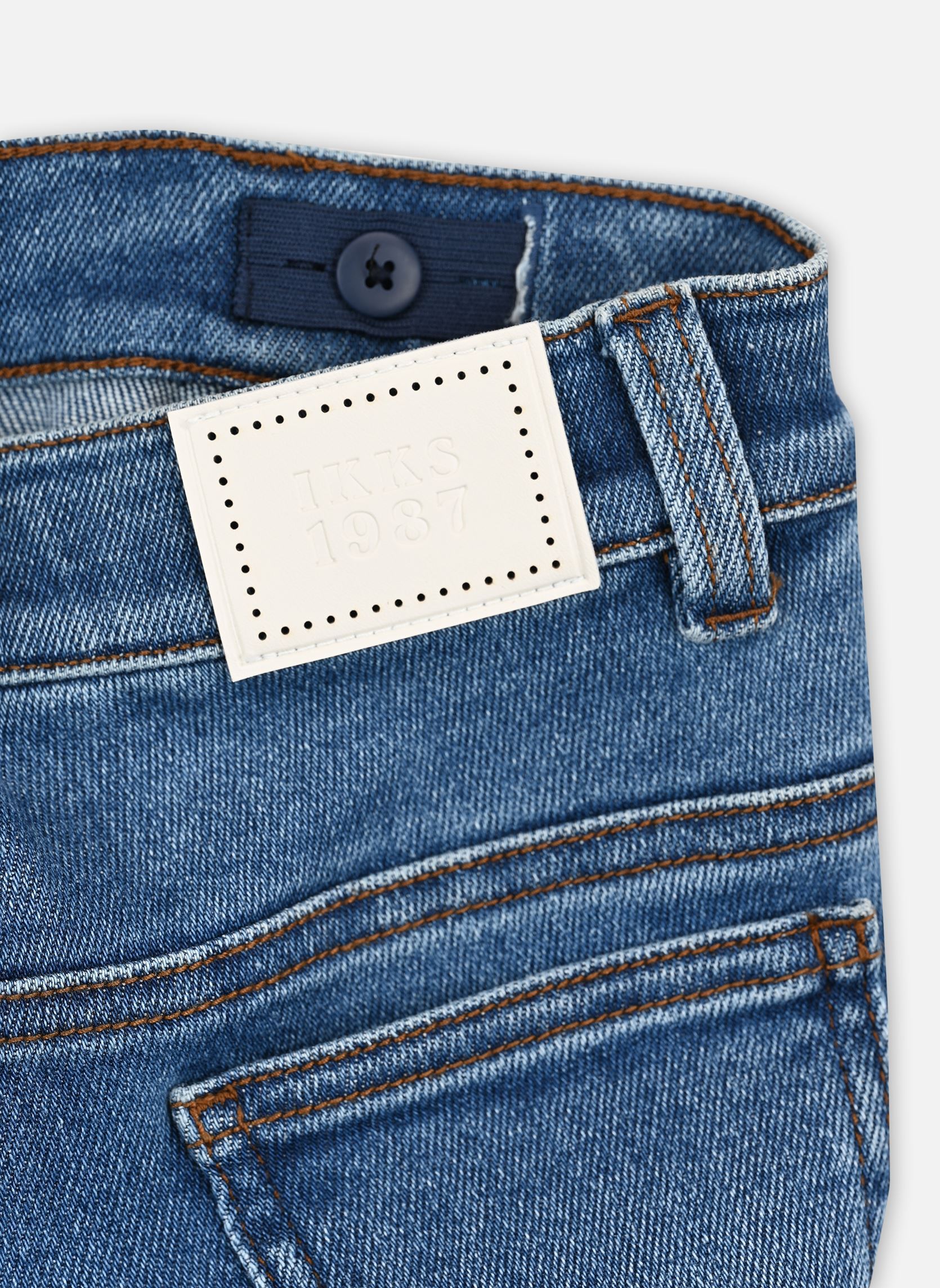 Jeans droits XZ29033 garçon bleu IKKS JUNIOR Jeans droits XZ29033 garçon bleu 86-MEDIUM BLUE