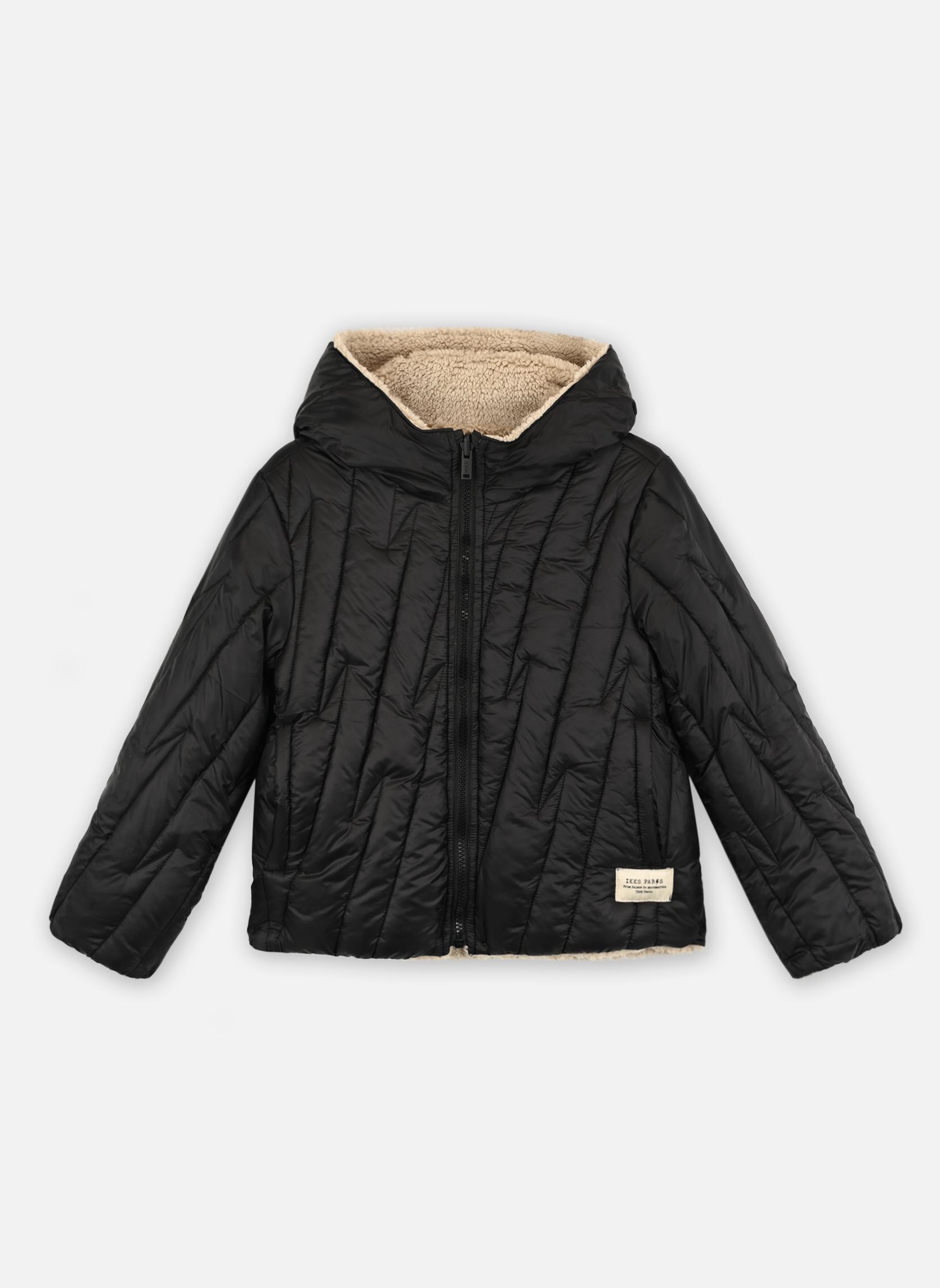 Vestes XZ41093 garçon beige IKKS JUNIOR Vestes XZ41093 garçon beige 06-MASTIC/NOIR