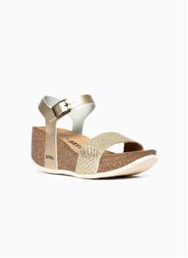 Sandales TOLEDO femme or et bronze