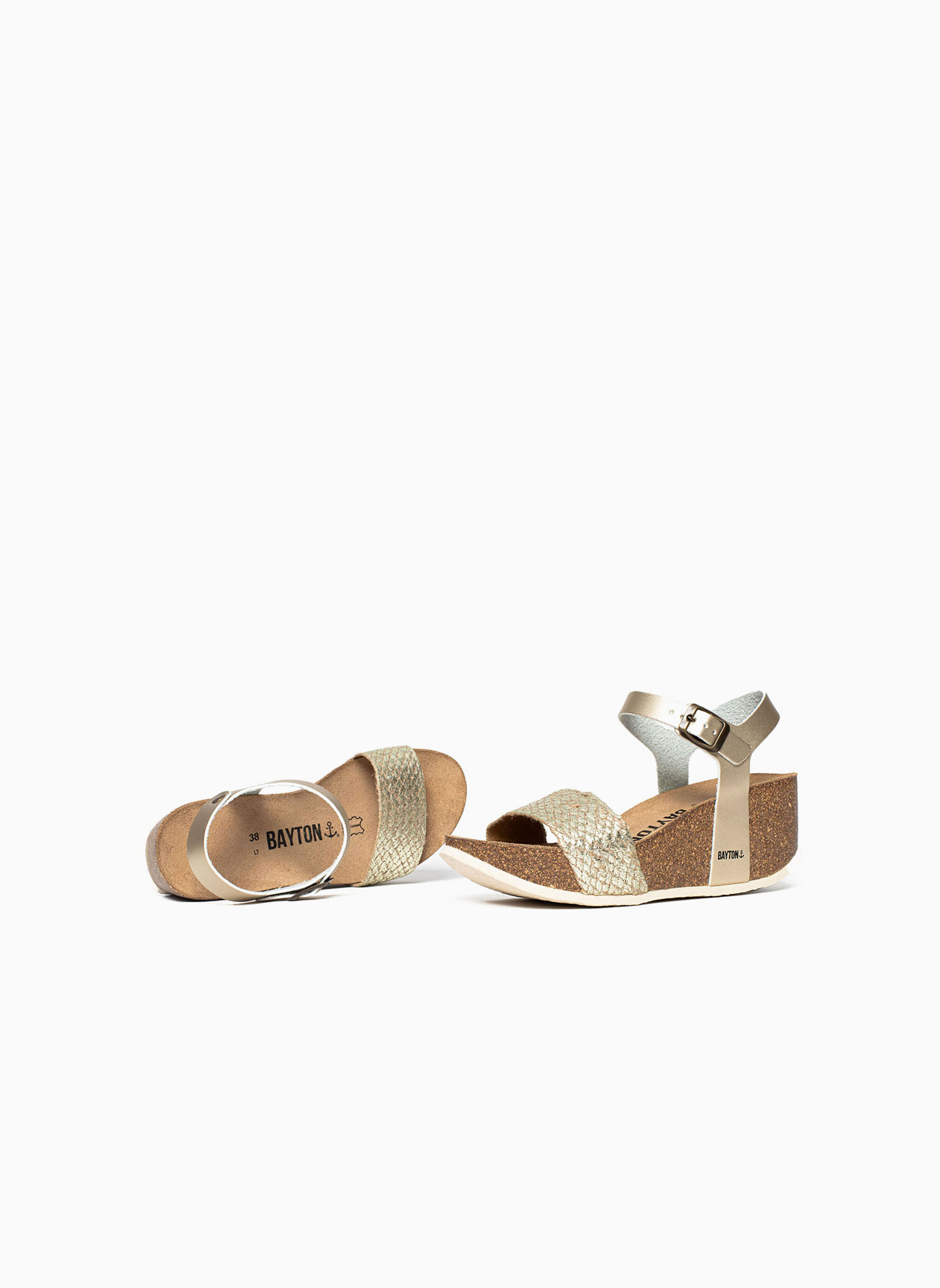 Sandales TOLEDO femme or et bronze Bayton Sandales TOLEDO femme or et bronze Or