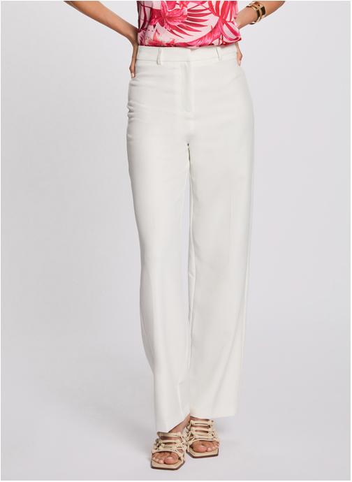 Morgan Pantalons droit 242-POYA.F femme blanc