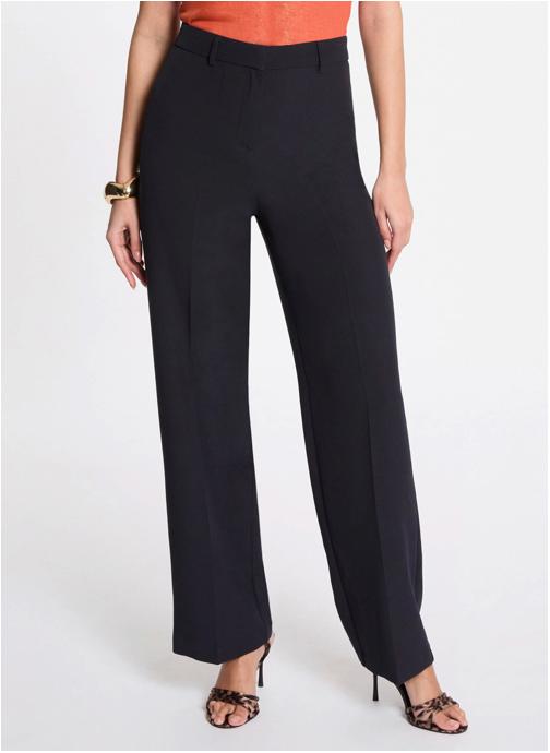 Morgan Pantalons droit 242-POYA.F femme bleu