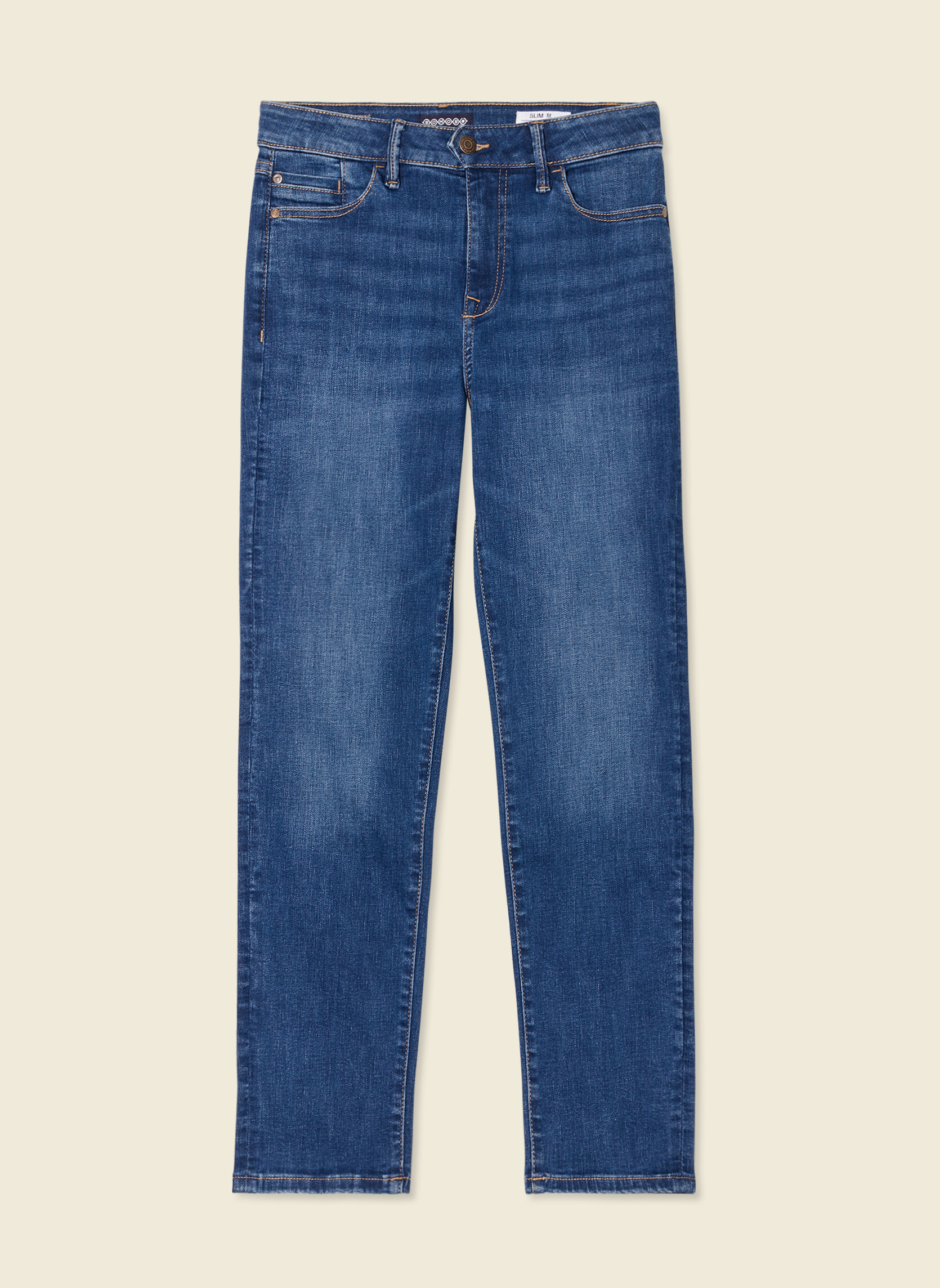 Jeans droit Jeans slim - SEOUL-CLEM1C femme bleu Bonobo Jeans droit Jeans slim - SEOUL-CLEM1C femme bleu Bleu foncé