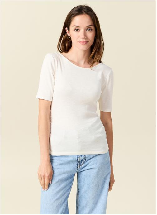 Bonobo Tee-shirts T-shirts manches courtes - JASMINECOUF femme blanc