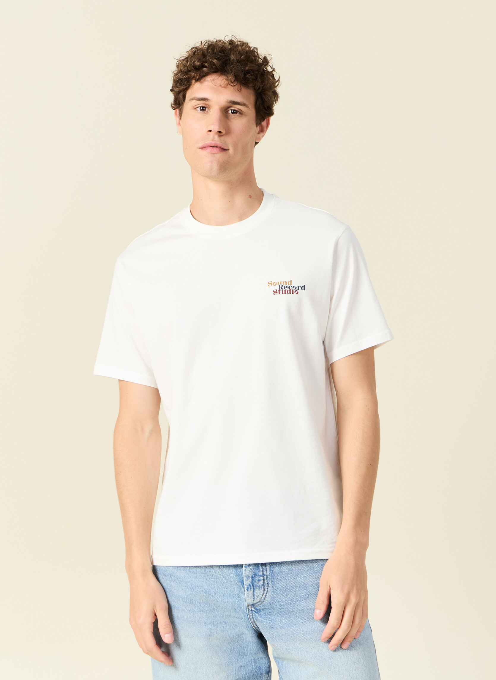 Tee-shirts TEEHARPRINH homme blanc Bonobo Tee-shirts TEEHARPRINH homme blanc Blanc