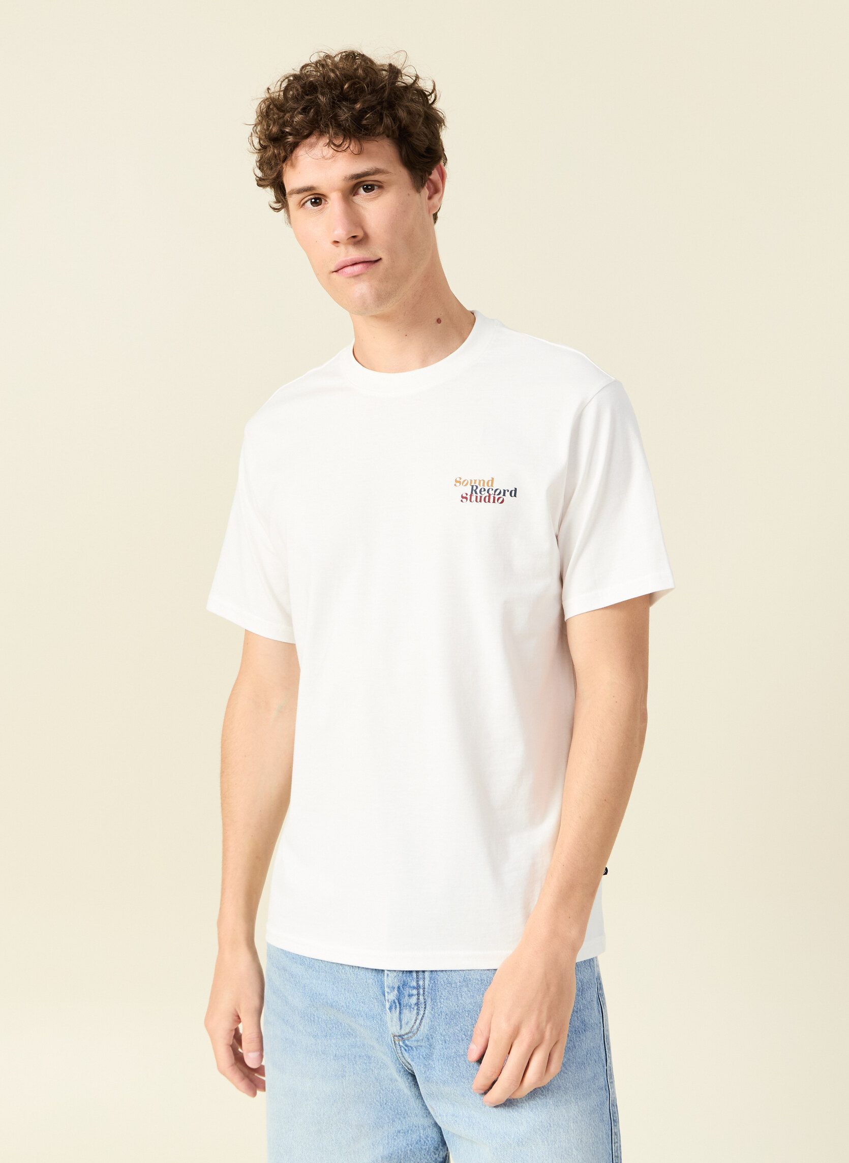 Tee-shirts TEEHARPRINH homme blanc Bonobo Tee-shirts TEEHARPRINH homme blanc Blanc
