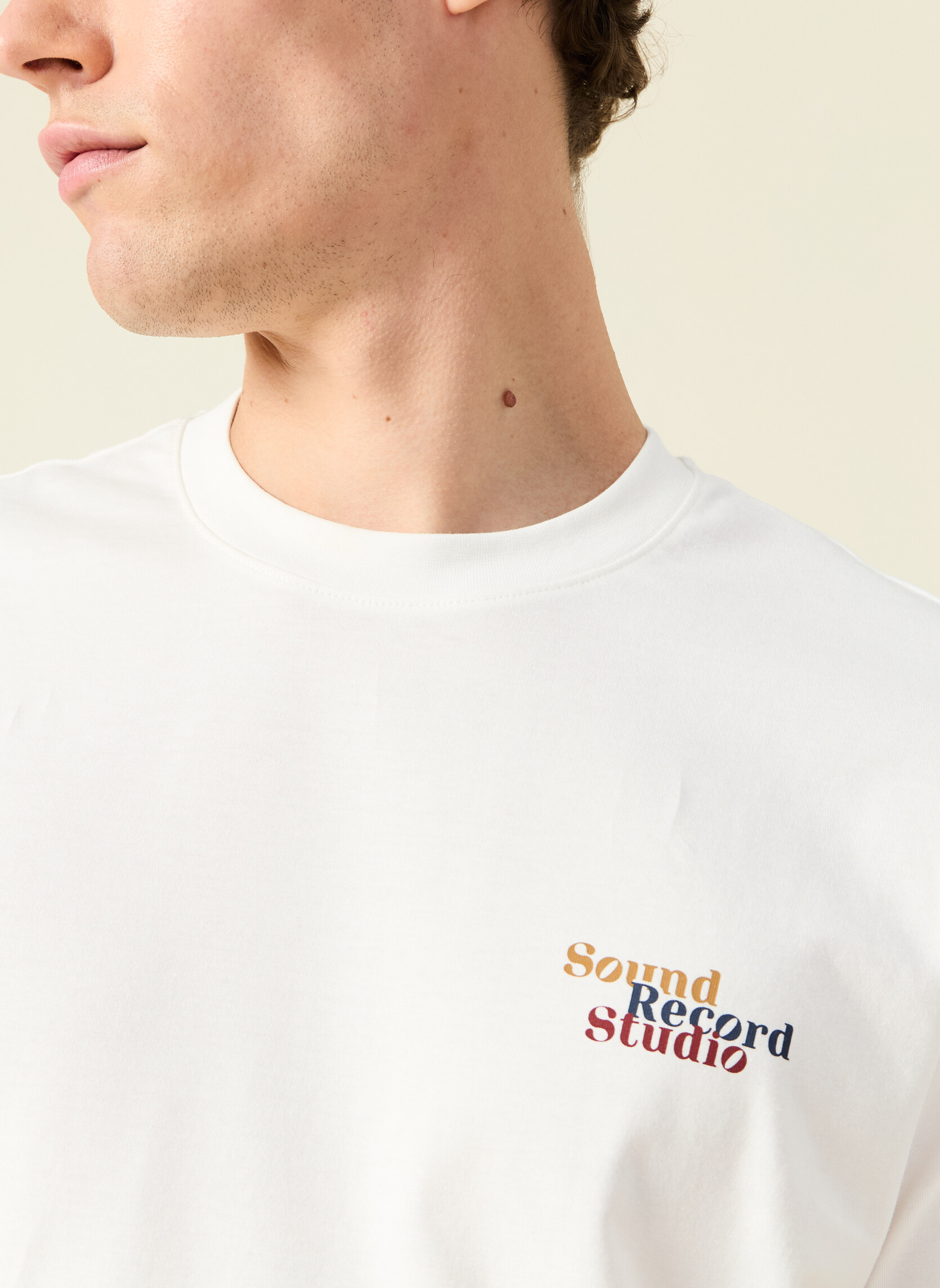Tee-shirts TEEHARPRINH homme blanc Bonobo Tee-shirts TEEHARPRINH homme blanc Blanc