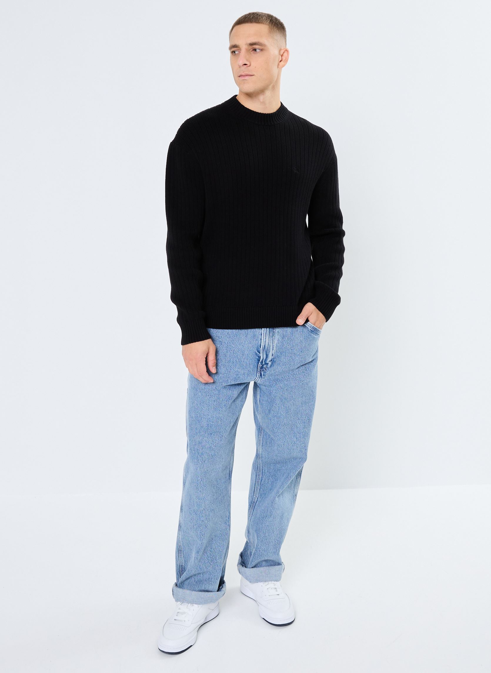 Pullover Linear Sweater J30J326193 herren schwarz Calvin Klein Jeans Pullover Linear Sweater J30J326193 herren schwarz BLACK