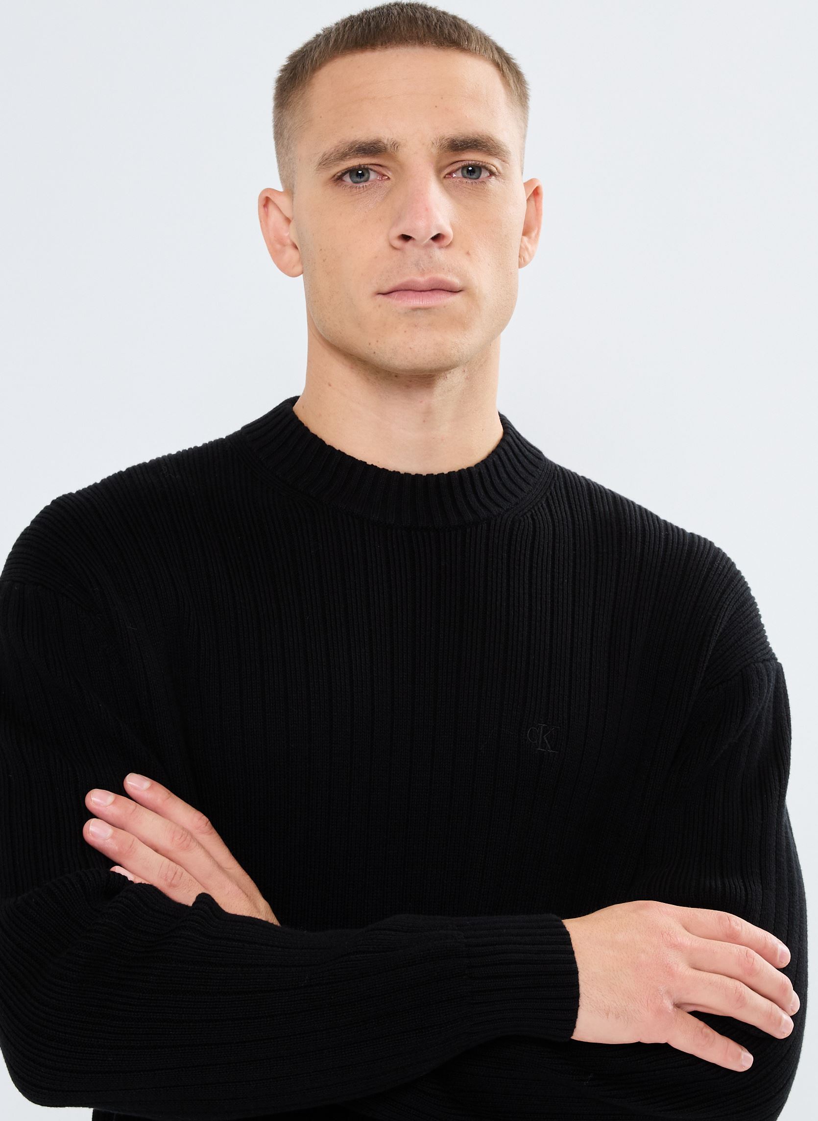 Pullover Linear Sweater J30J326193 herren schwarz Calvin Klein Jeans Pullover Linear Sweater J30J326193 herren schwarz BLACK