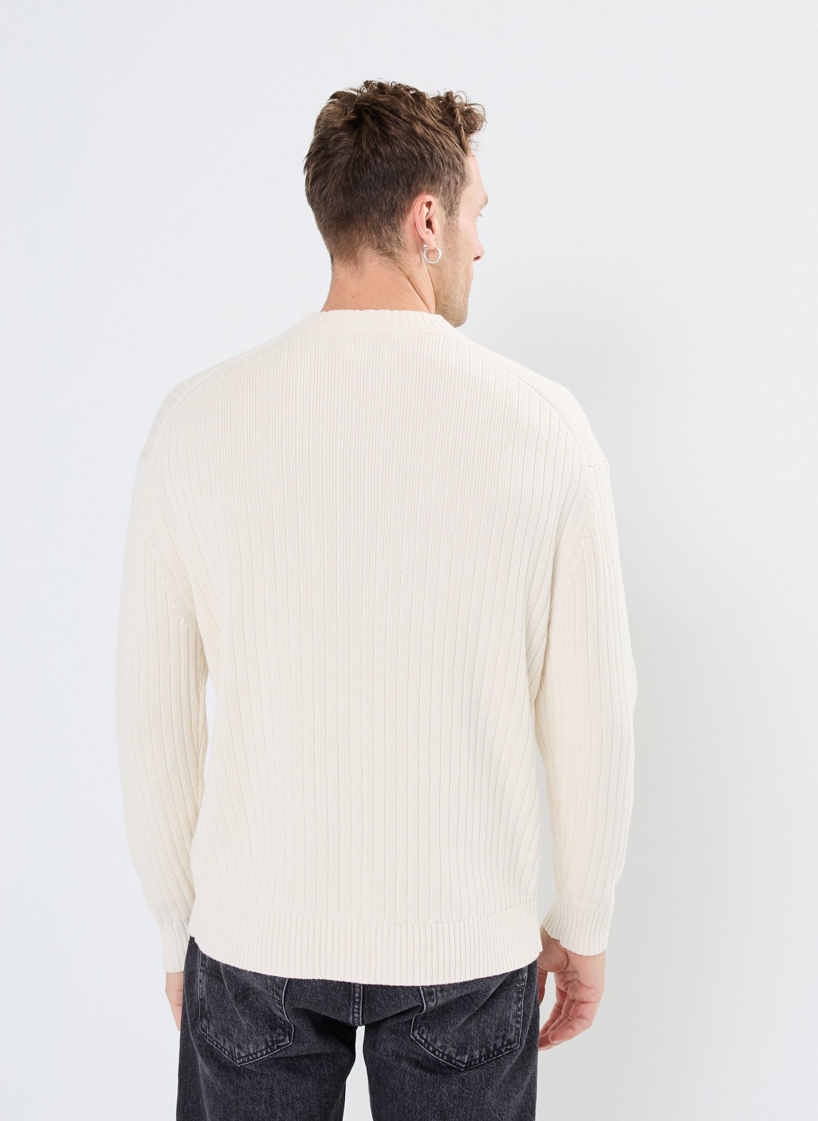 Pullover Linear Sweater J30J326193 herren weiß Calvin Klein Jeans Pullover Linear Sweater J30J326193 herren weiß WHITE