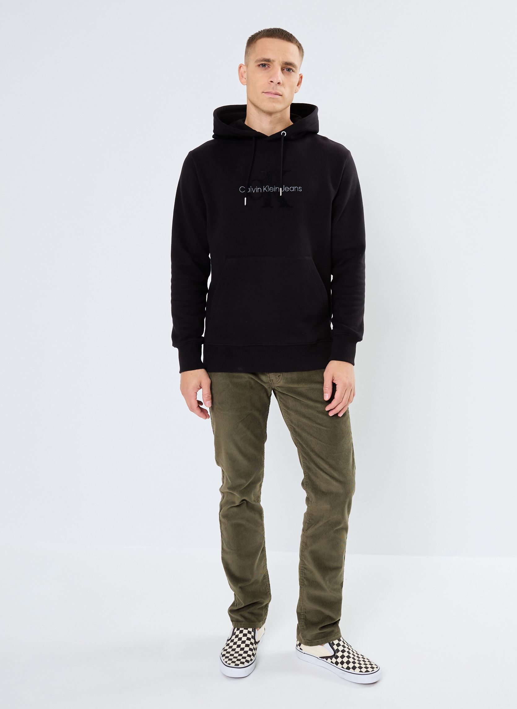 Kapuzenpullover Chenille Monologo Ho J30J326637 herren schwarz Calvin Klein Jeans Kapuzenpullover Chenille Monologo Ho J30J326637 herren schwarz BLACK