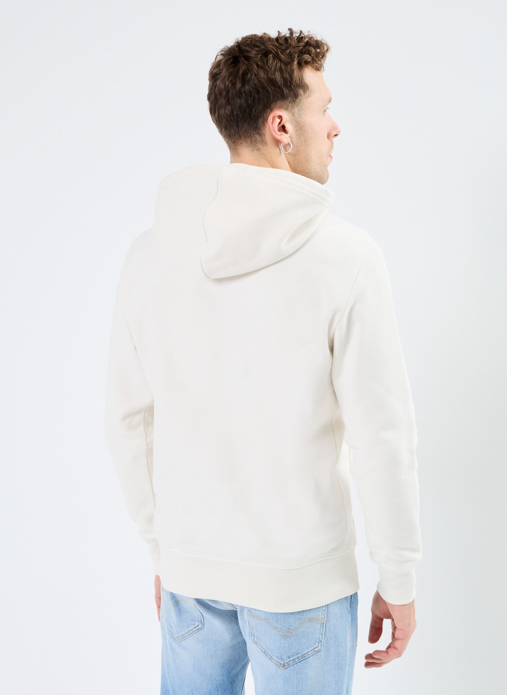 Kapuzenpullover Chenille Monologo Ho J30J326637 herren weiß Calvin Klein Jeans Kapuzenpullover Chenille Monologo Ho J30J326637 herren weiß WHITE