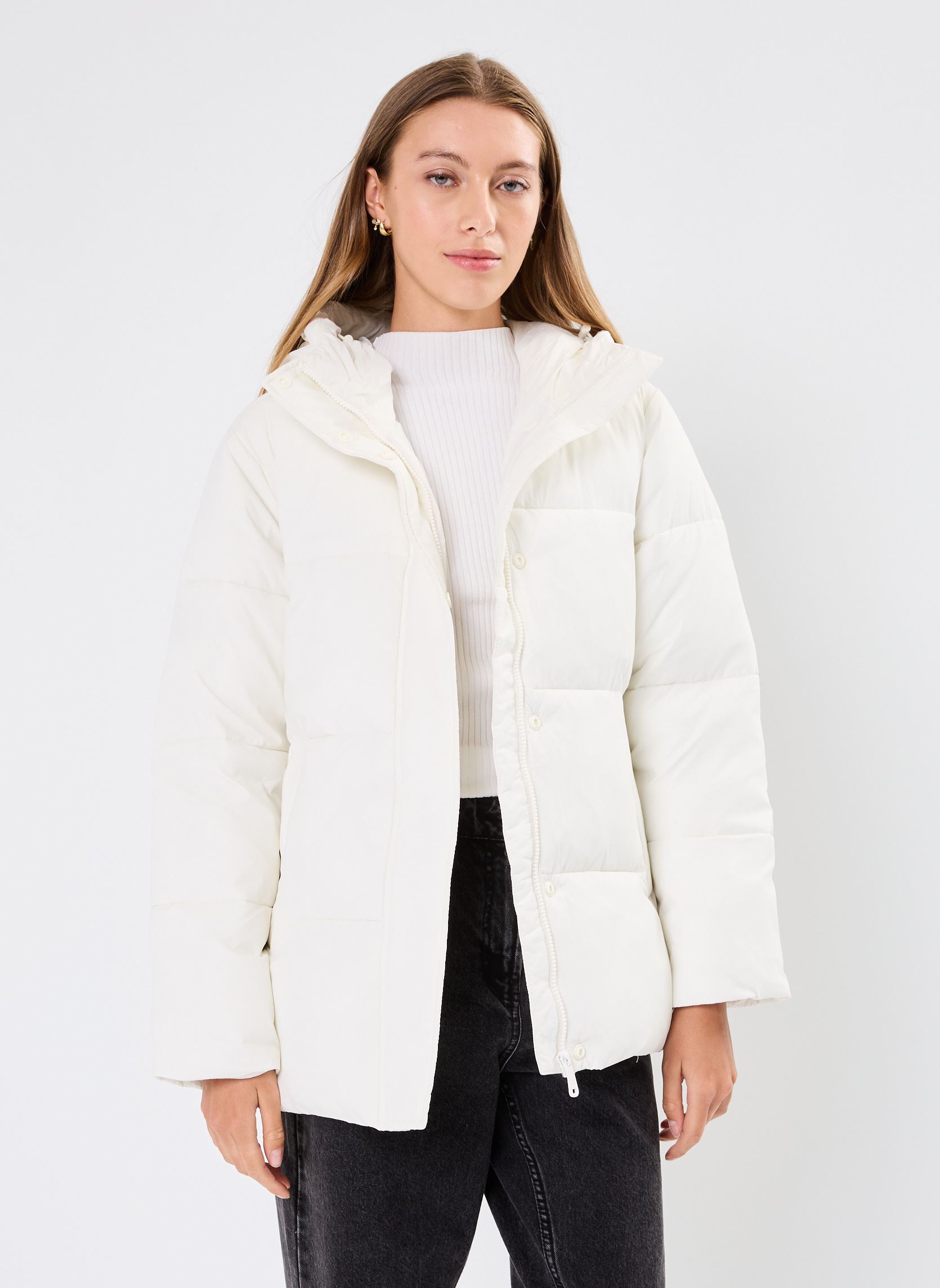 Veste Calvin Klein Jeans Veste a capuche femme Ref 64067 YBI Ecru EU - vue 5