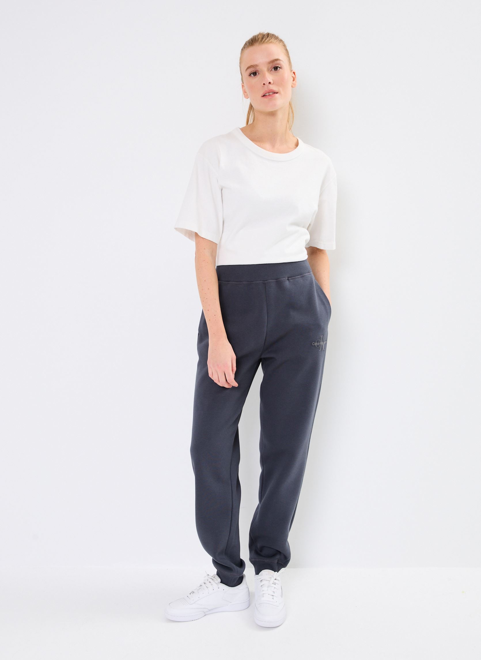 Pantaloni da jogging Monologo Cuffed Jog J20J223590 donna nero Calvin Klein Jeans Pantaloni da jogging Monologo Cuffed Jog J20J223590 donna nero BLACK