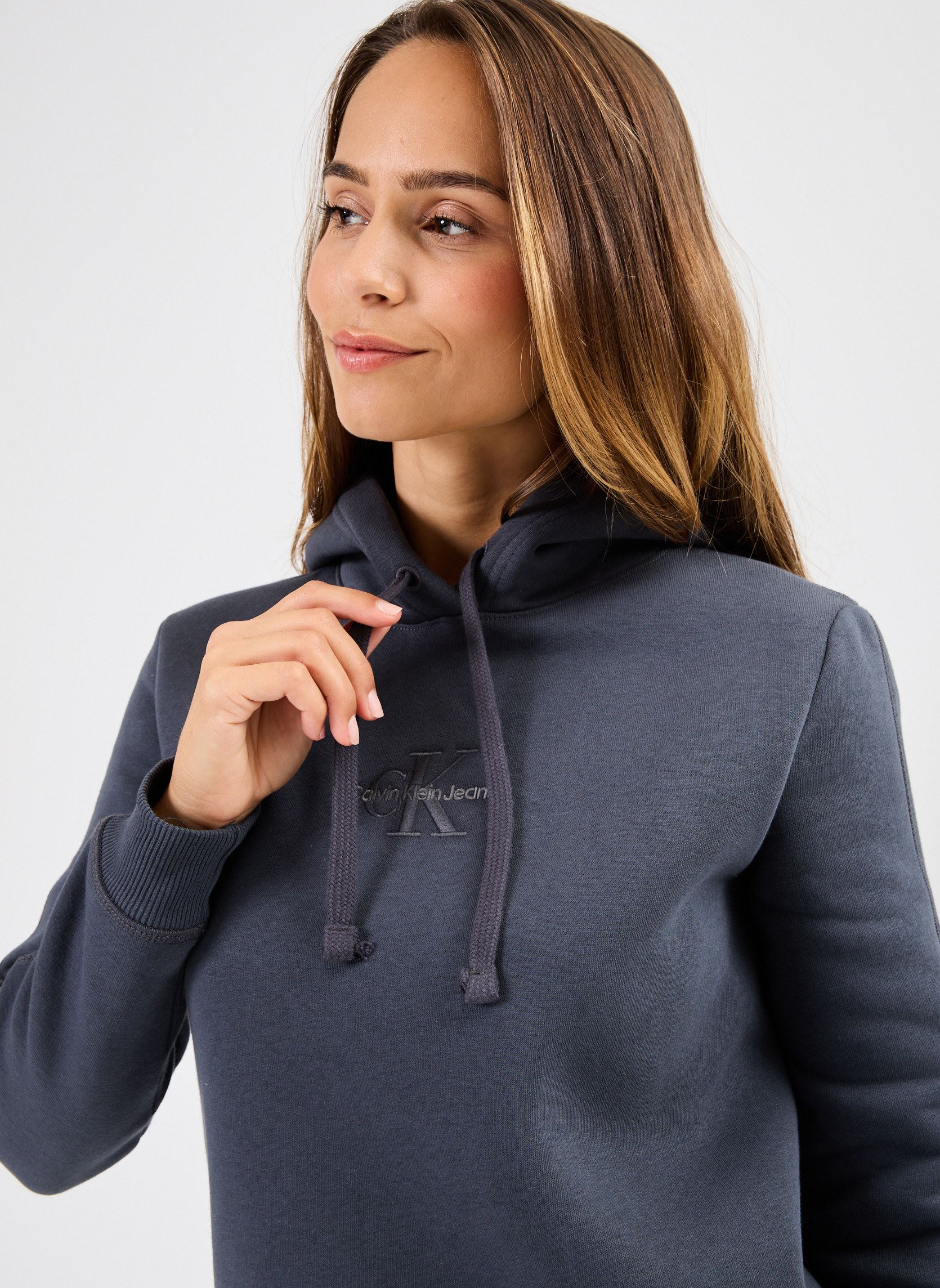 Sweats à capuche Monologo Regular Hoo J20J223536 femme noir Calvin Klein Jeans Sweats à capuche Monologo Regular Hoo J20J223536 femme noir BLACK