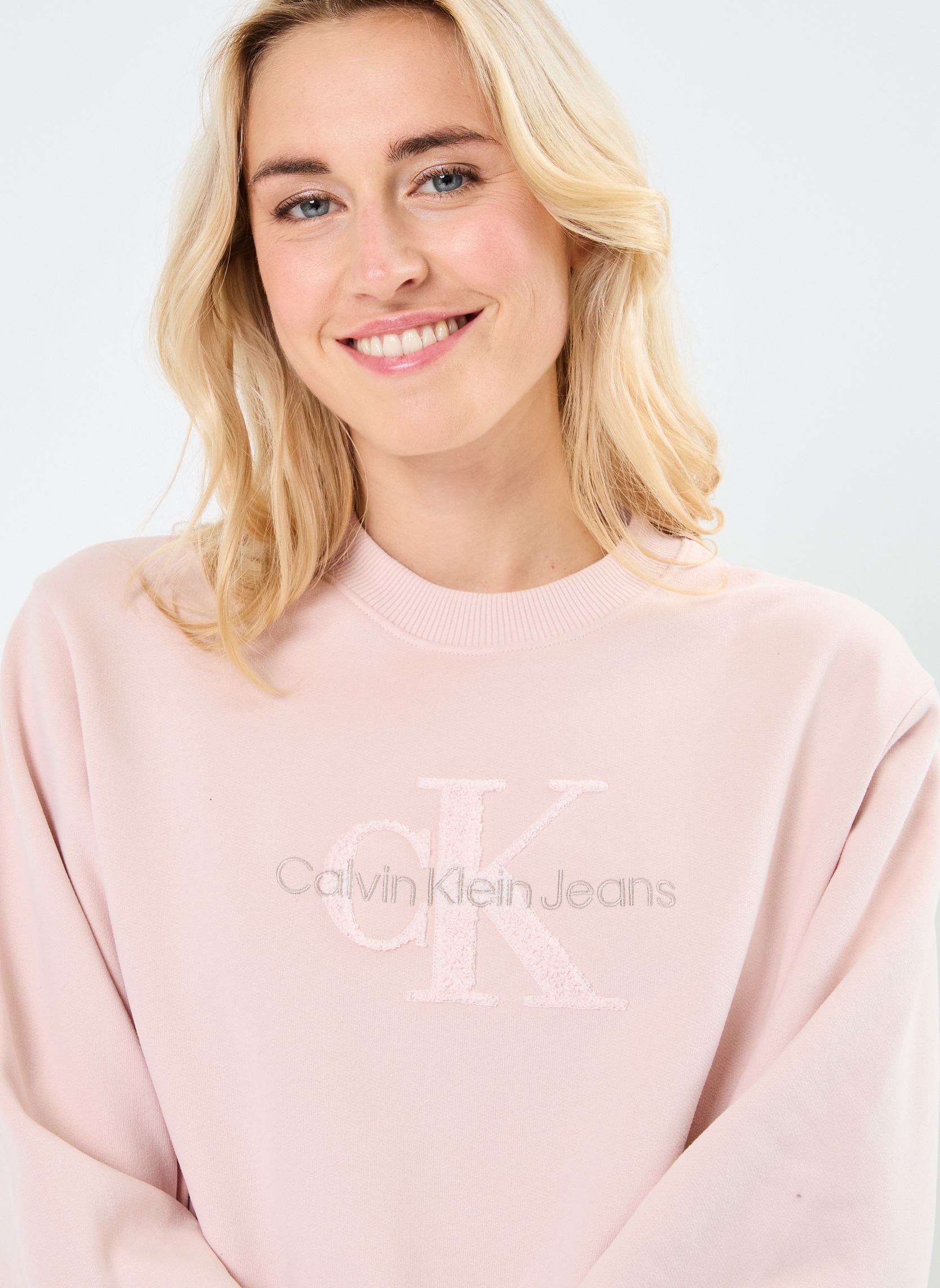 Sweatshirts Chenille Monologo Cr J20J224652 damen rosa Calvin Klein Jeans Sweatshirts Chenille Monologo Cr J20J224652 damen rosa PINK