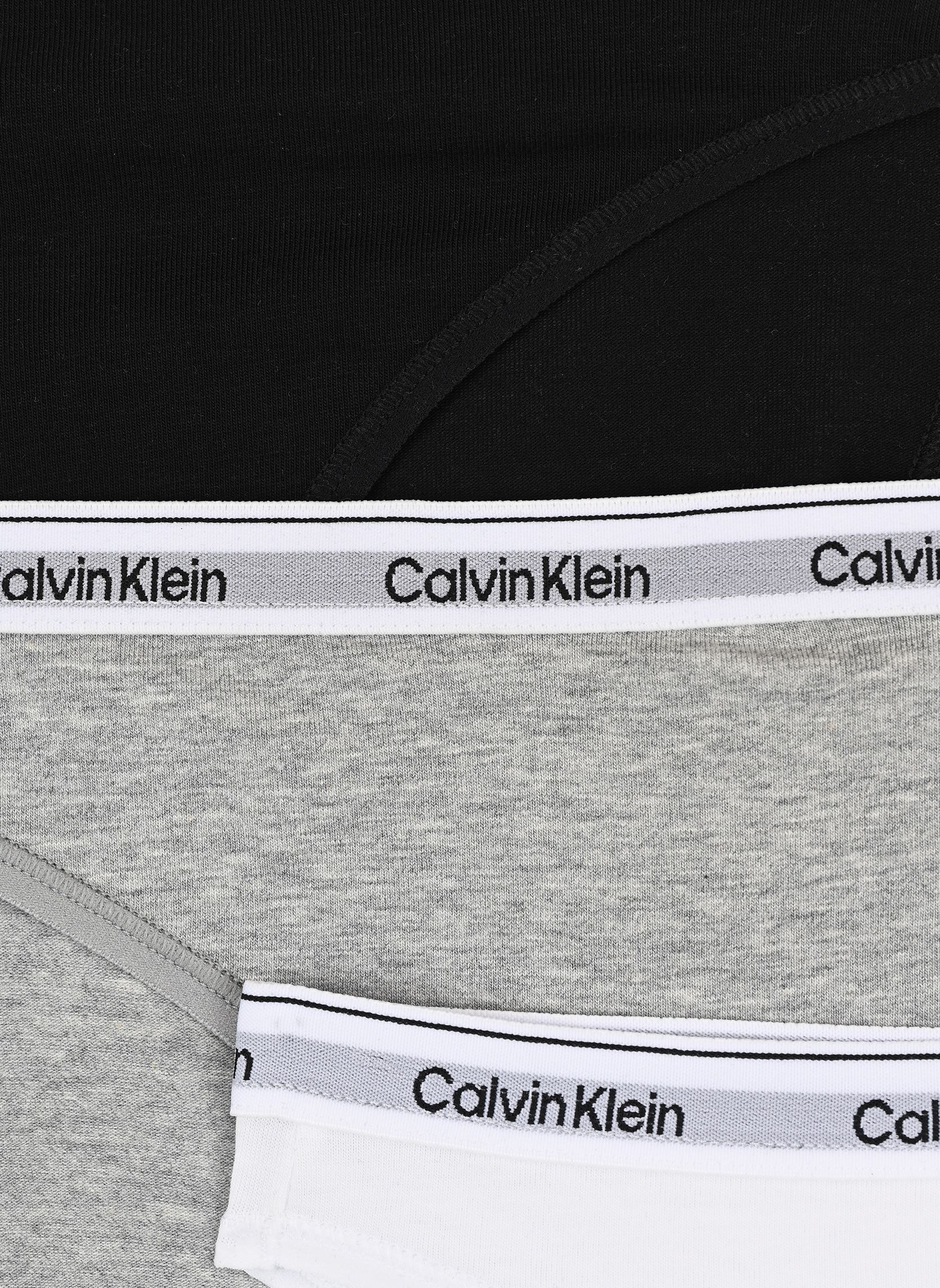Shortys Bikini 3Pk 000QD5207E damen schwarz Calvin Klein Shortys Bikini 3Pk 000QD5207E damen schwarz BLACK/WHITE/GREY HEATHER