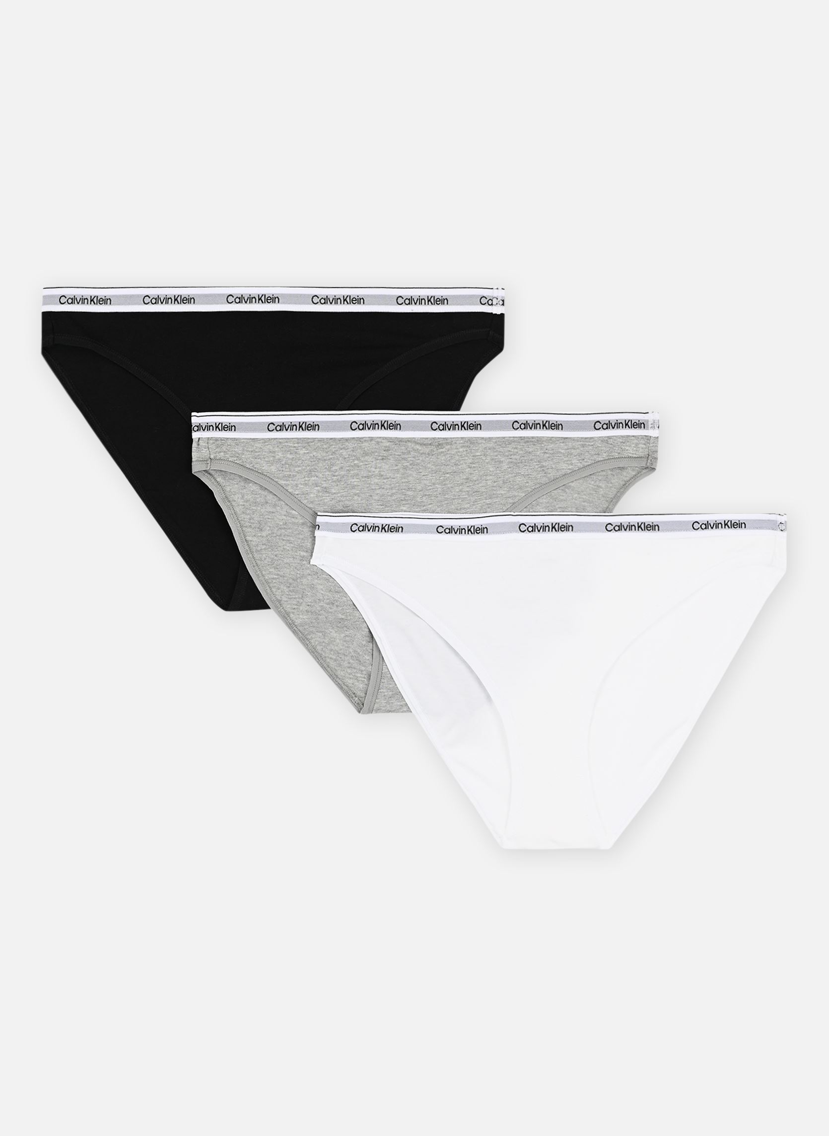 Shortys Bikini 3Pk 000QD5207E damen schwarz Calvin Klein Shortys Bikini 3Pk 000QD5207E damen schwarz BLACK/WHITE/GREY HEATHER