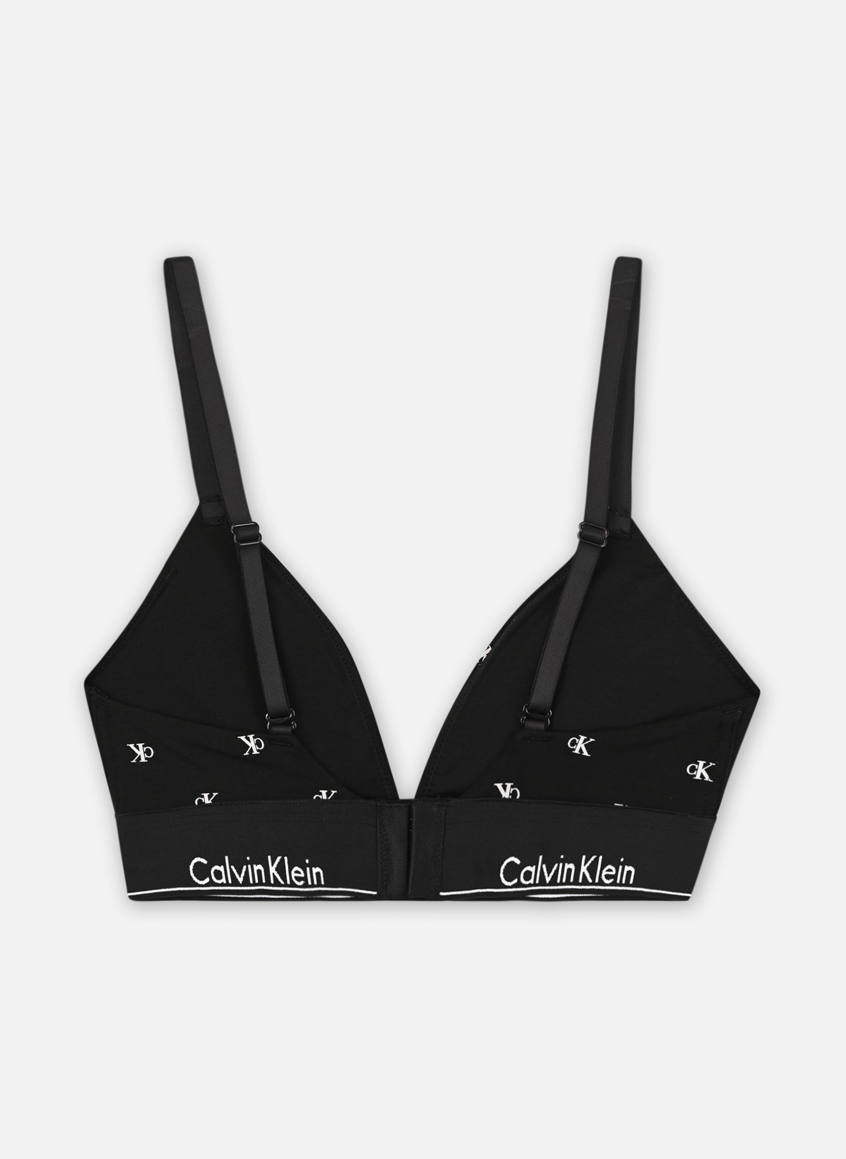 Brassières de Sport Triangle Modern Cotton 000QF5650E femme noir Calvin Klein Brassières de Sport Triangle Modern Cotton 000QF5650E femme noir BLACK DIAMOND LOGO PRINT
