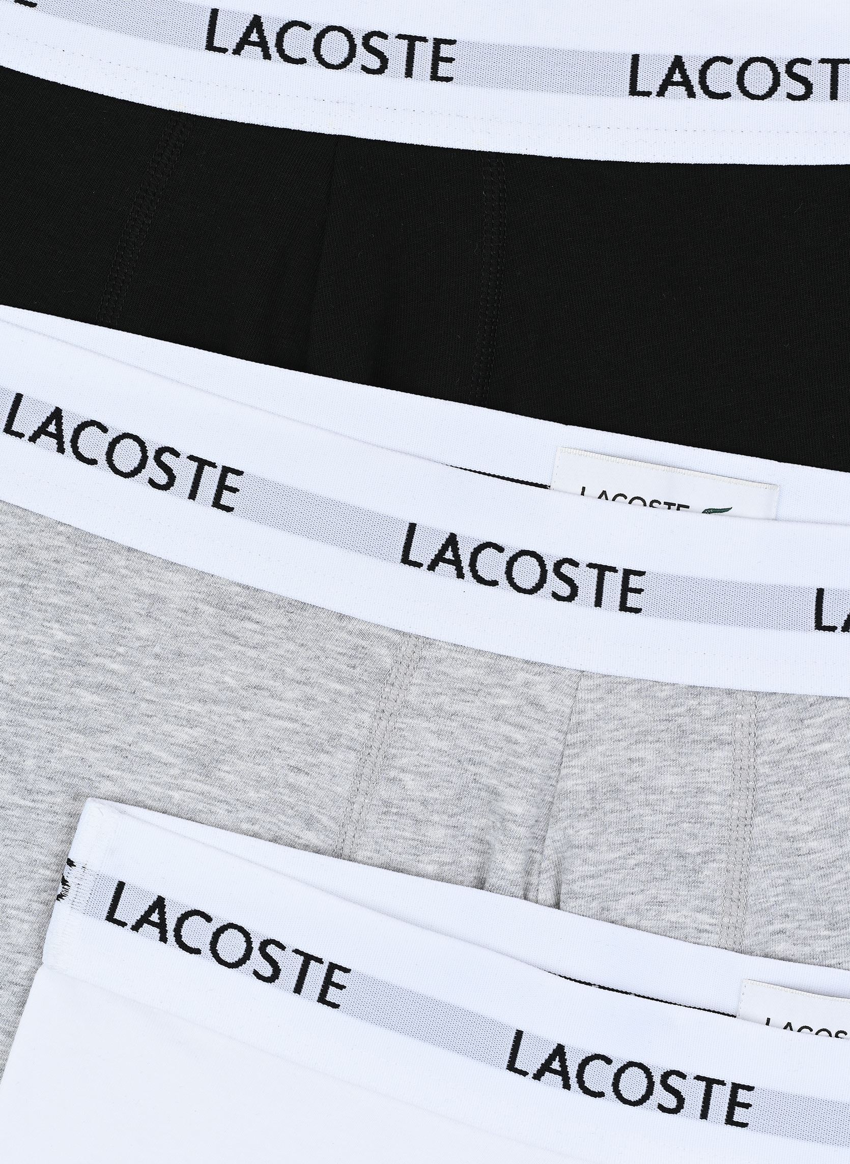 Caleçons longs Pack De 3 Boxers Courts/ homme multicolore Lacoste Caleçons longs Pack De 3 Boxers Courts/ homme multicolore NOIR/BLANC-ARGENT CHINE