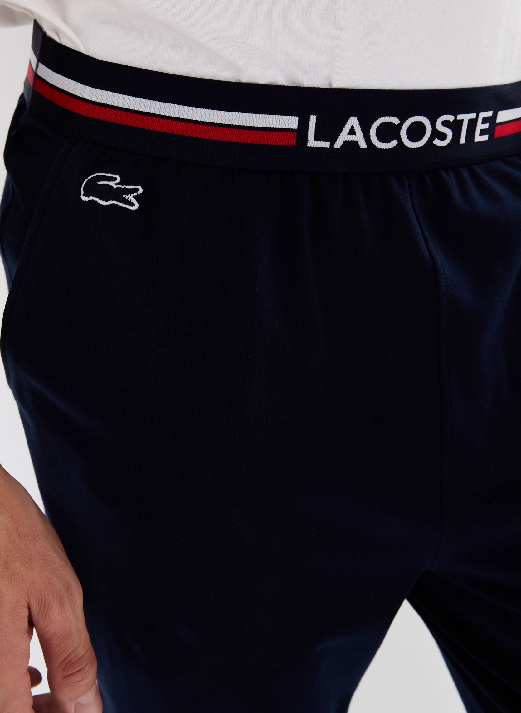 Joggings Bas de pyjama en jersey avec ceinture tr homme bleu Lacoste Joggings Bas de pyjama en jersey avec ceinture tr homme bleu MARINE