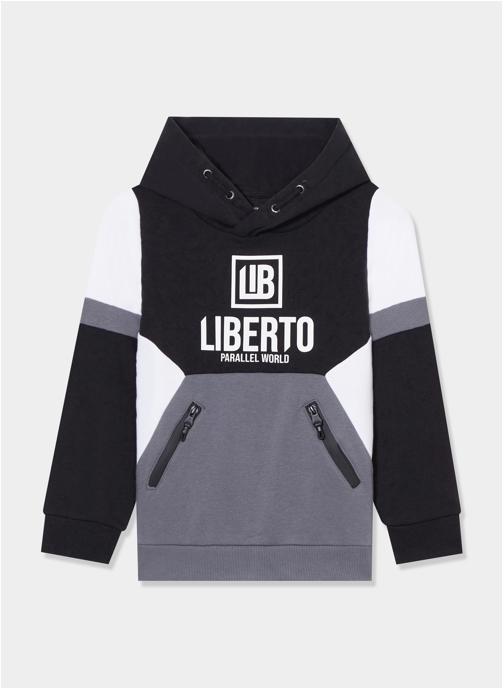 LIBERTO Sweats à capuche Sweat - LIB2_BLOCK garçon gris