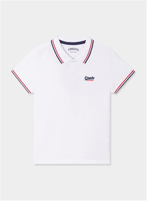 CREEKS Polos CRE2PRINCEKID garçon blanc