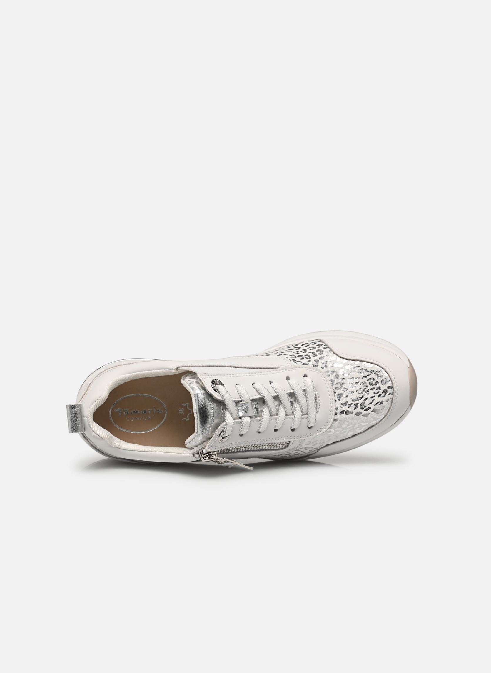 Baskets compensées 83714-43 femme blanc Tamaris Comfort Baskets compensées 83714-43 femme blanc White nappa