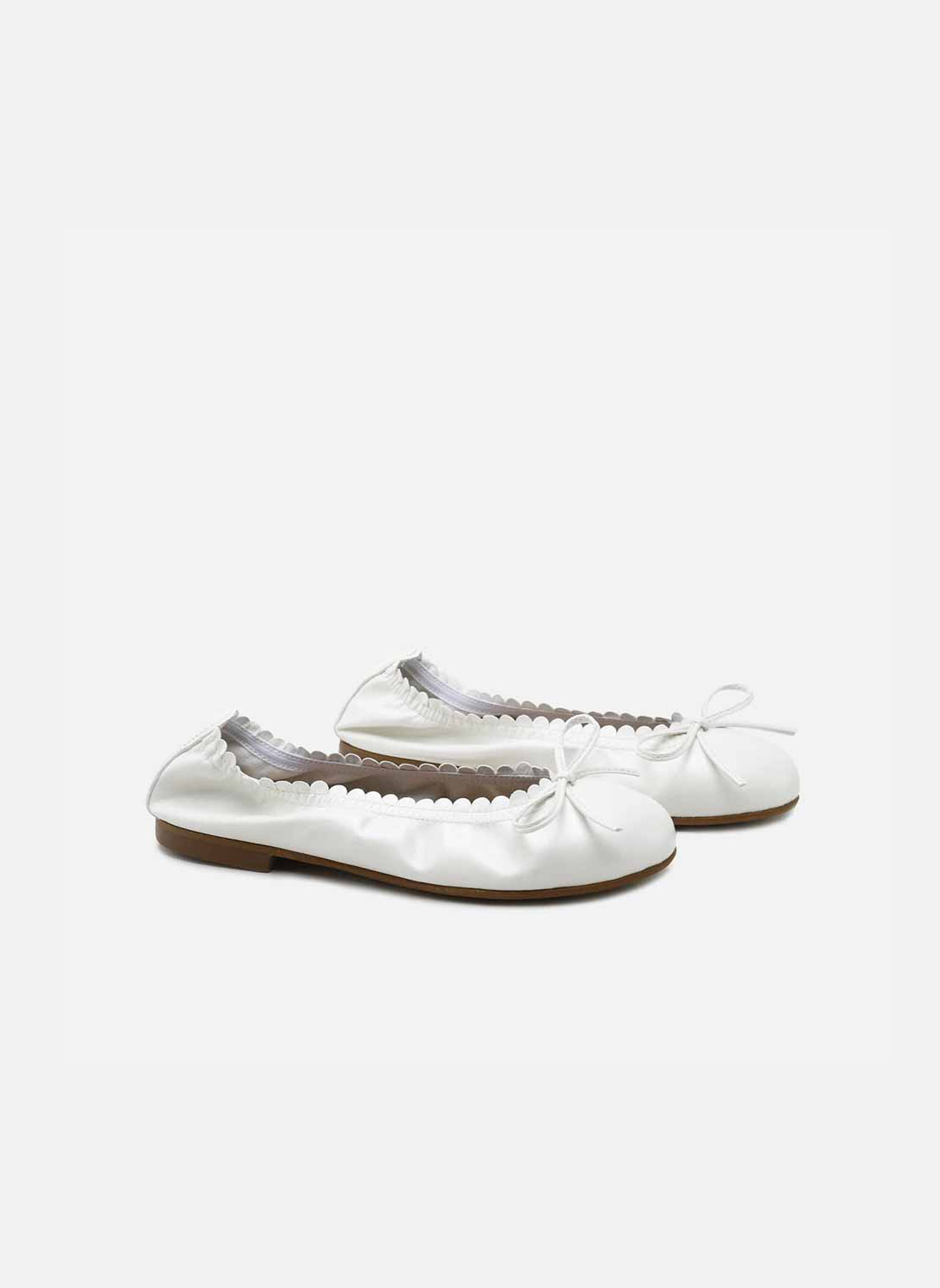 Beck Basic Ballerines Enfant Cuir Blanc - Pointure 30 EU, Chaussons Souples & Confortables