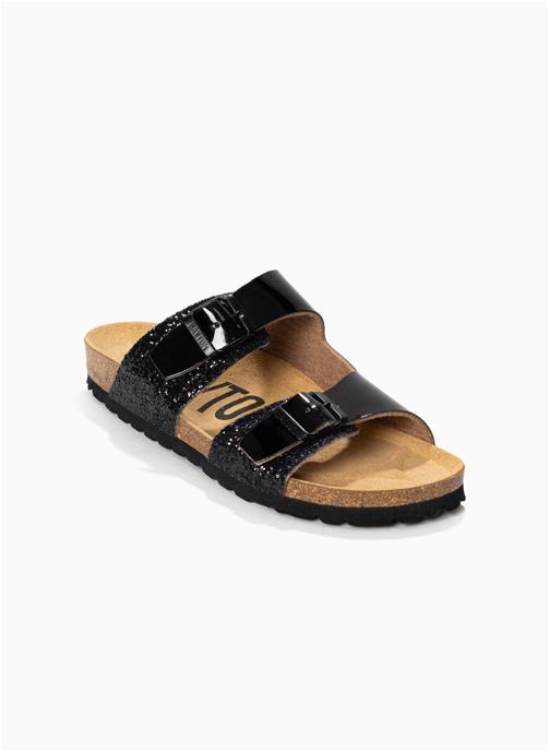 Bayton Mules Sandales ILITHYE pour femme rose-Or femme noir
